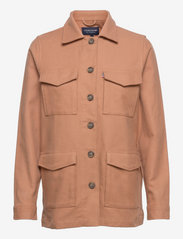 Lexington Clothing - Raven Organic Cotton Flannel Overshirt - naised - light brown - 0