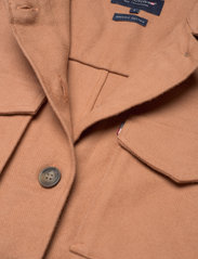 Lexington Clothing - Raven Organic Cotton Flannel Overshirt - moterims - light brown - 5