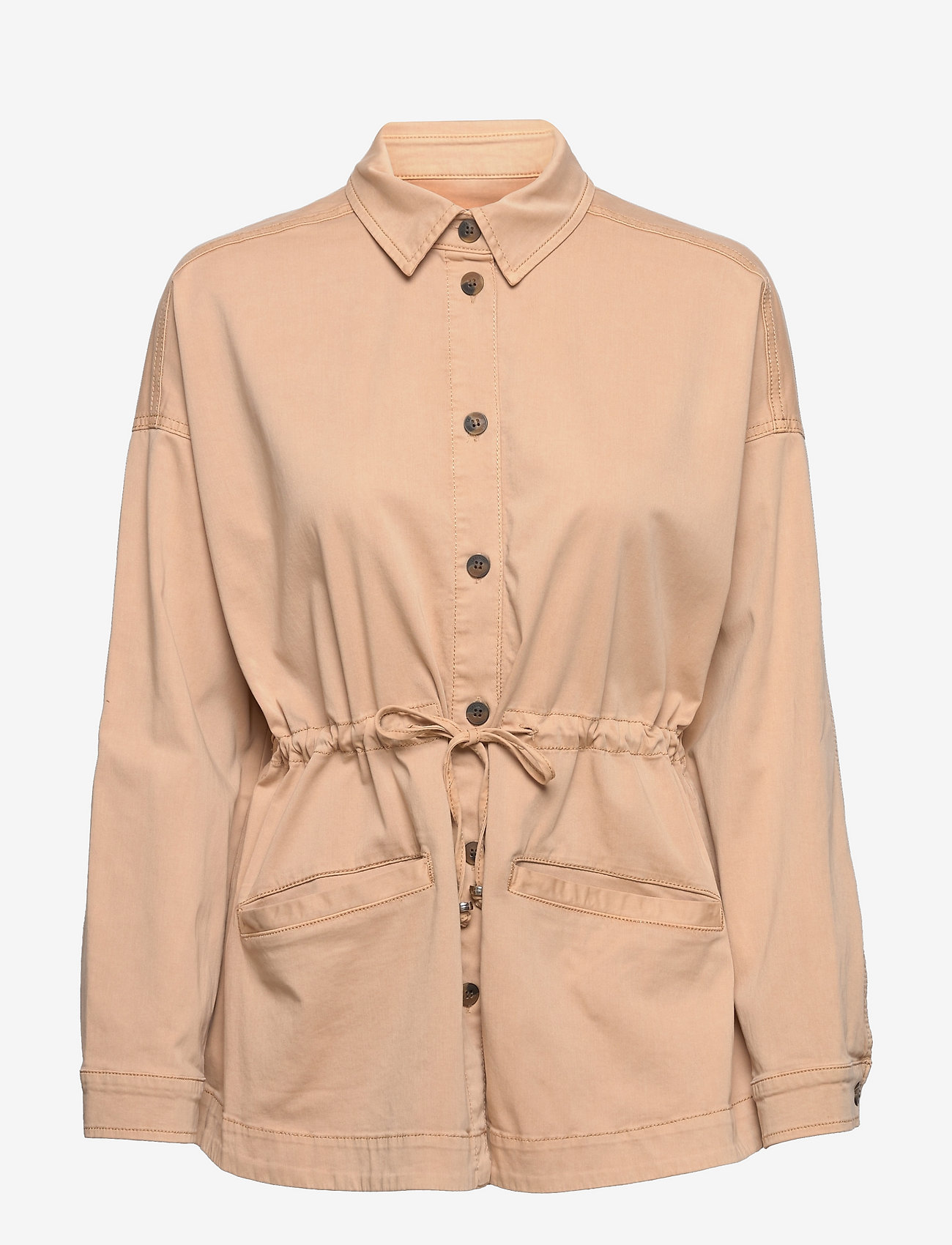 Lexington Clothing - Carly Cotton/Modal Blend Overshirt - naised - beige - 0