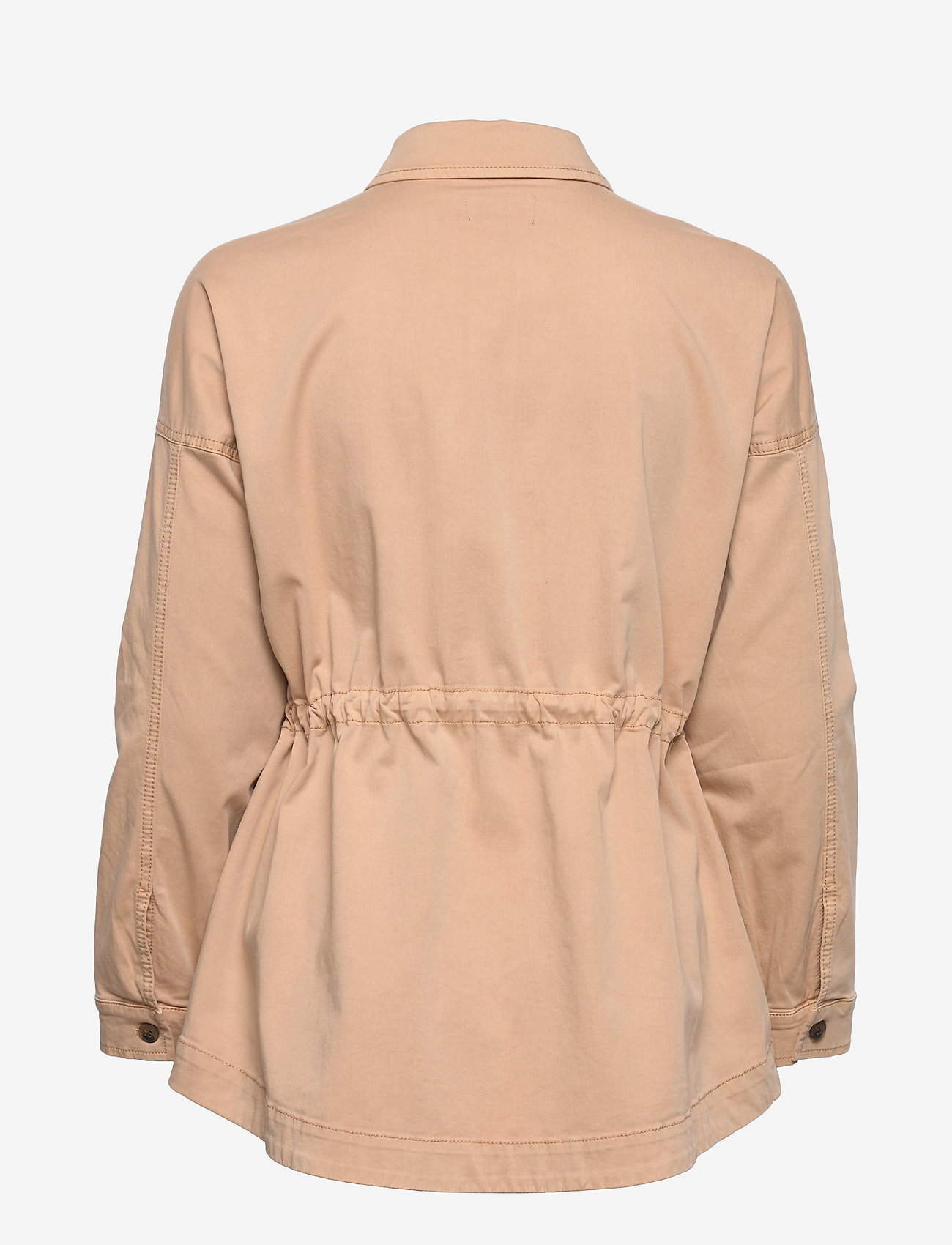 Lexington Clothing - Carly Cotton/Modal Blend Overshirt - moterims - beige - 1