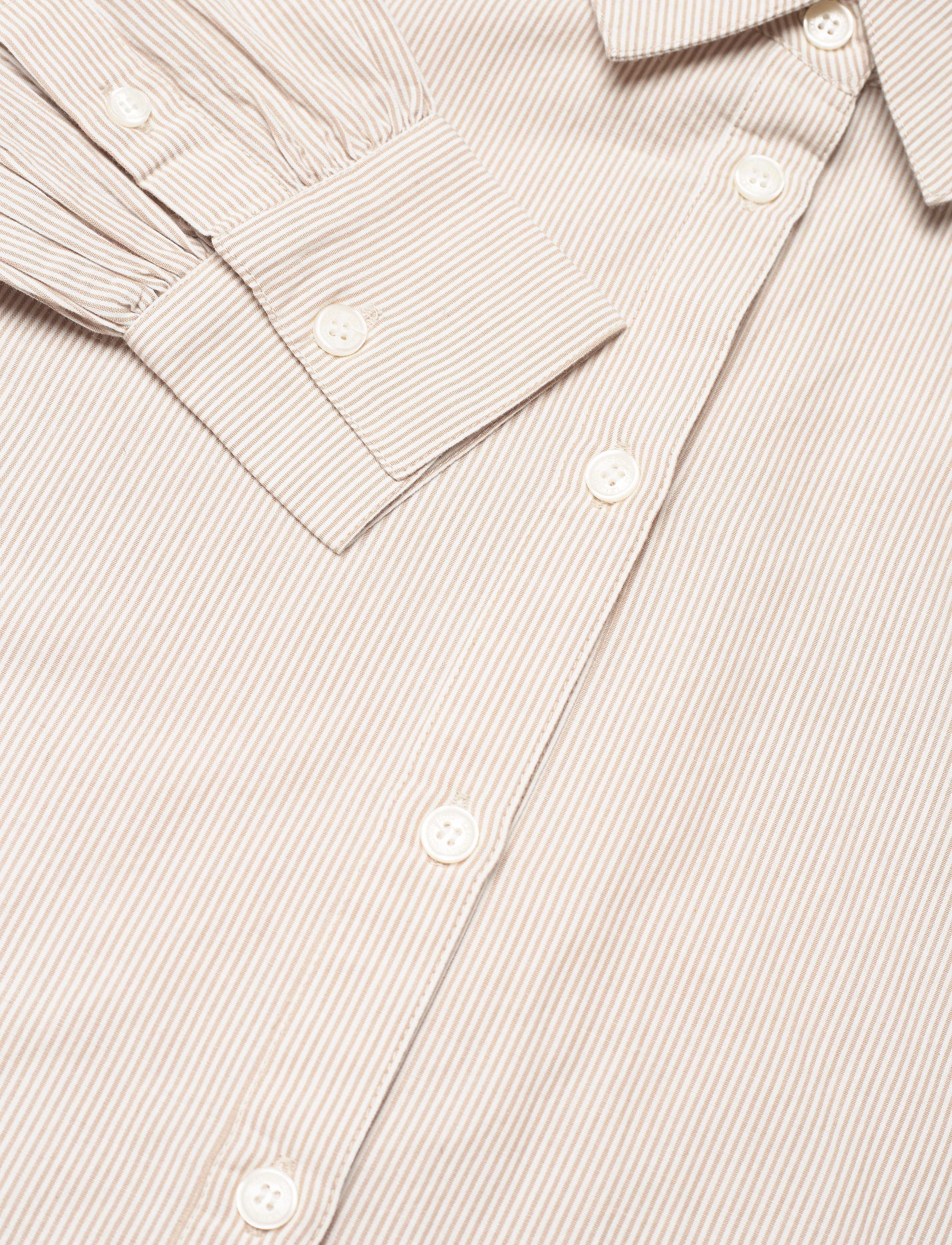 Lexington Clothing - Daphne Organic Cotton Shirt - langærmede skjorter - beige/white stripe - 5