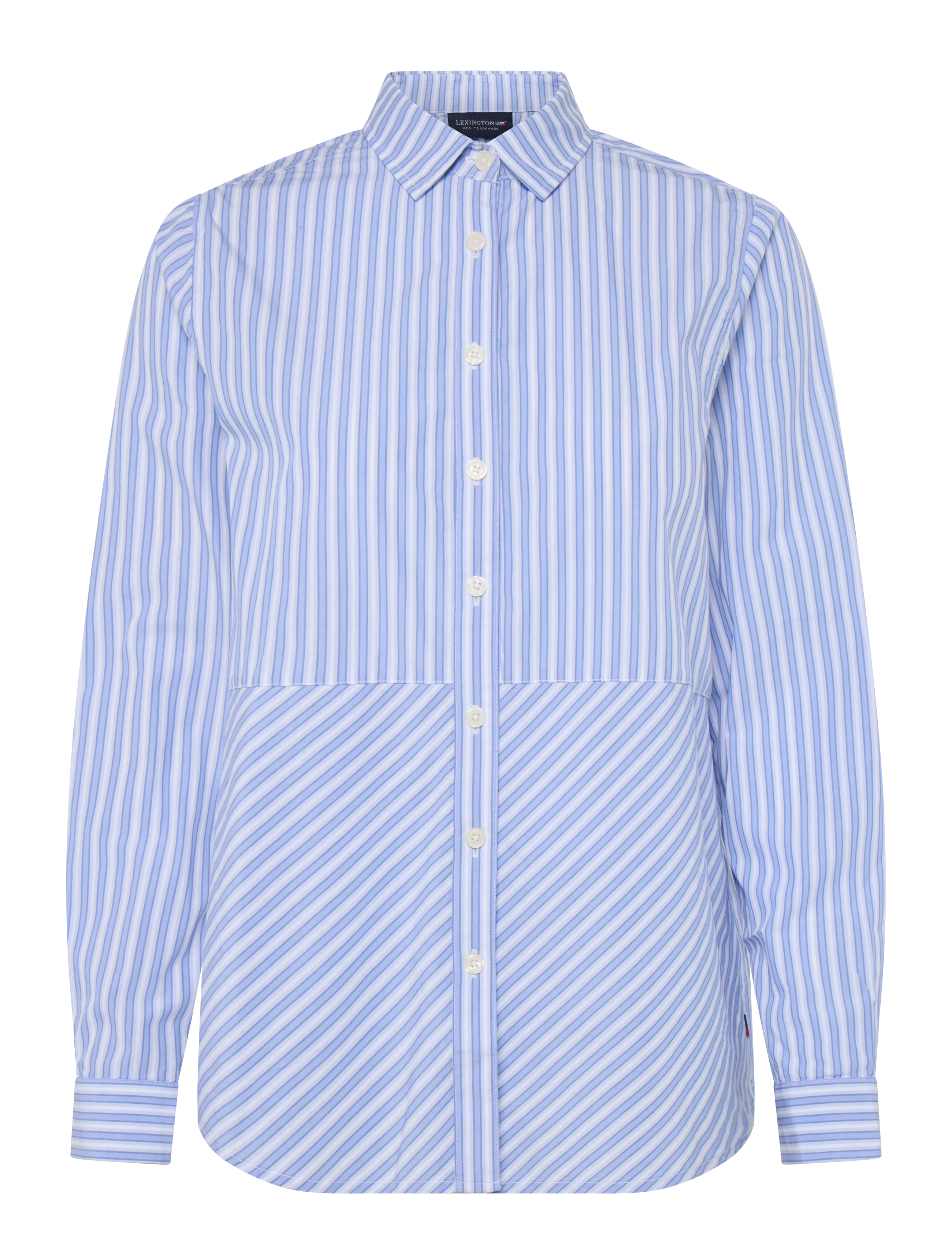 LEXINGTON CLOTHING Sanna Organic Baumwolle Poplin Shirt Blau - S - Damen