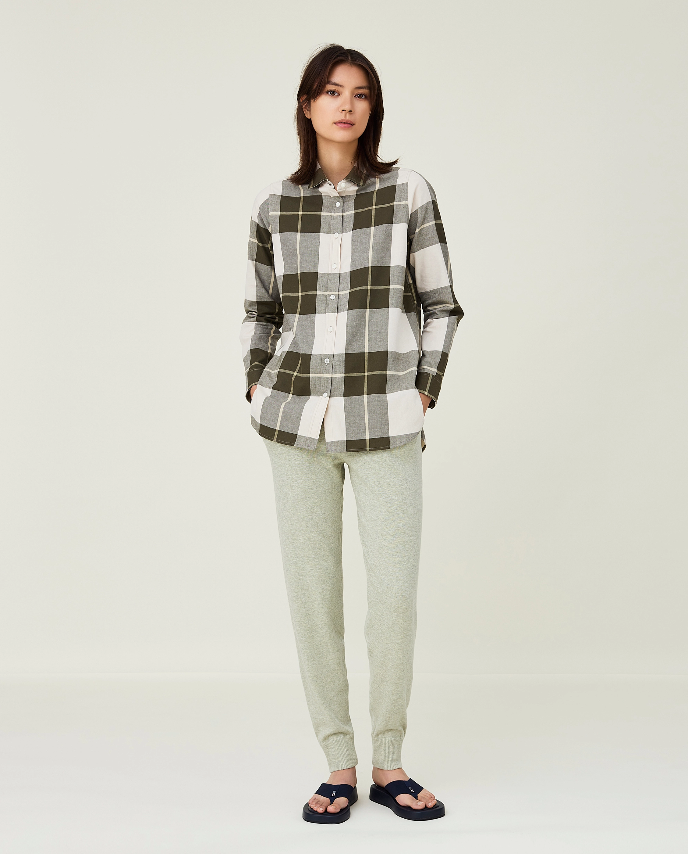 Lexington Clothing - Isa Organic Cotton Flannel Shirt - green multi check - 2