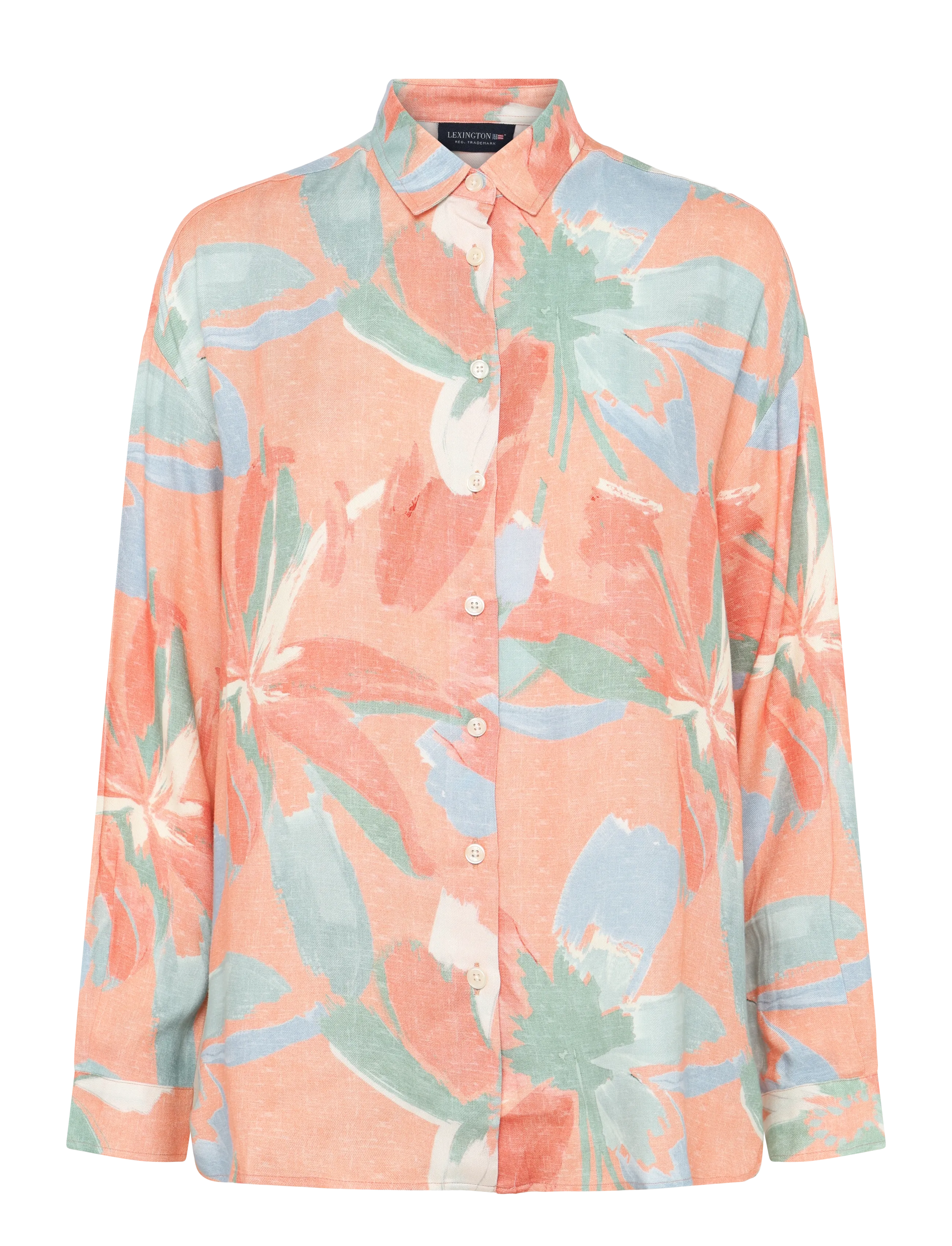LEXINGTON CLOTHING Edith Viscose Shirt Coral - XL - Damen