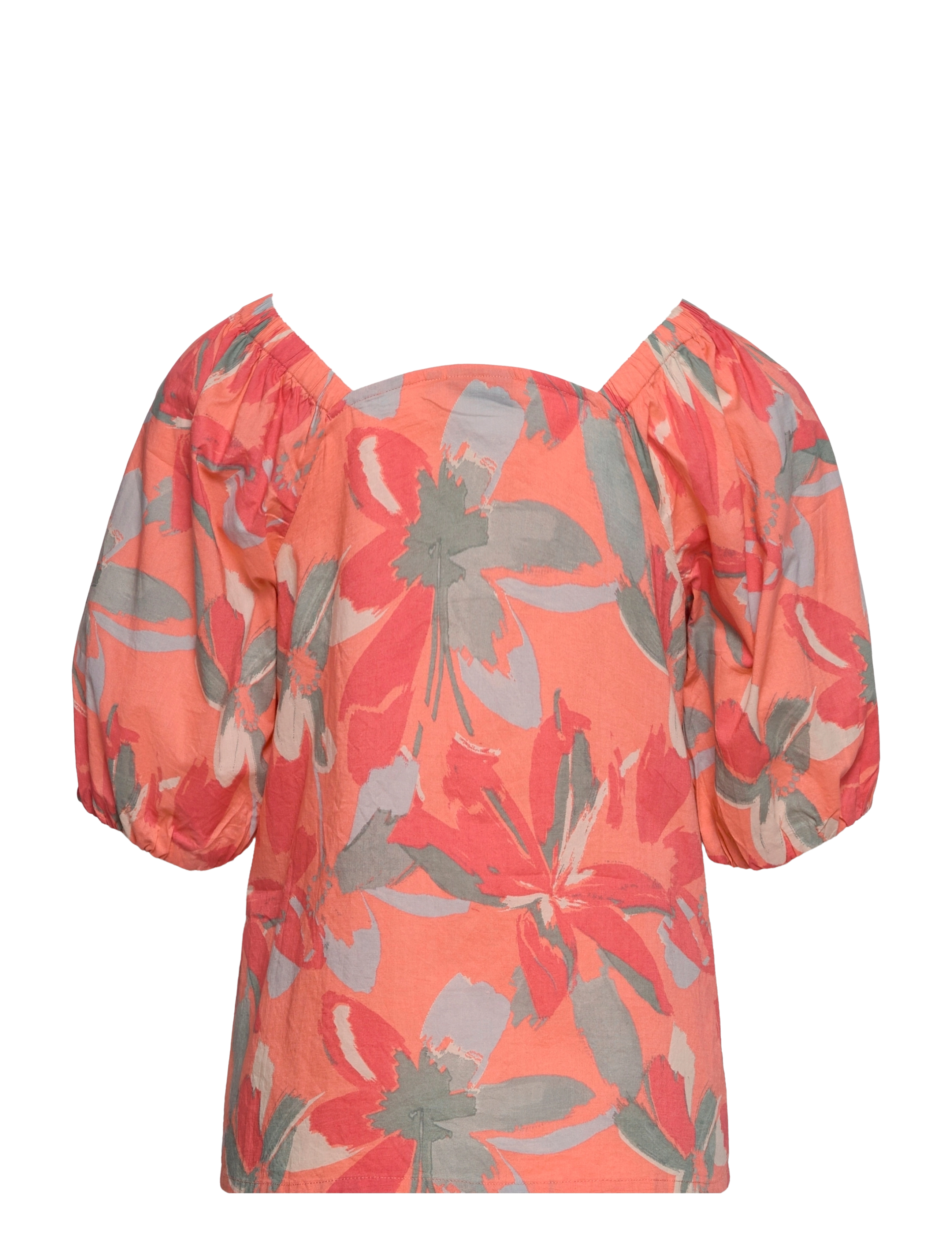 Lexington Clothing - Eloise Organic Cotton Blouse - kortærmede bluser - flower print - 2