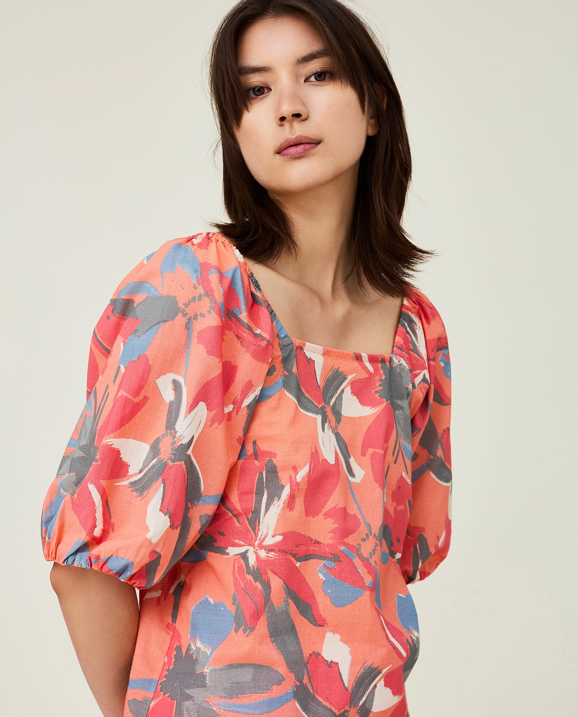 Lexington Clothing - Eloise Organic Cotton Blouse - kortærmede bluser - flower print - 4