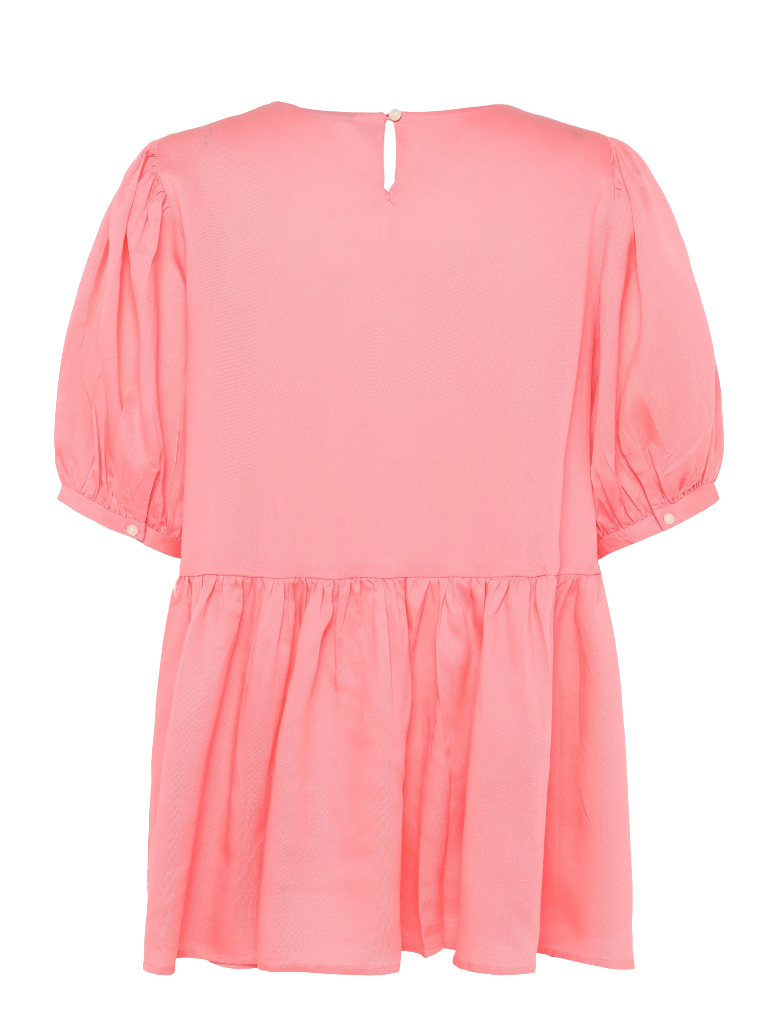Lexington Clothing - Nova Lyocell Flounce Top - kortærmede bluser - pink - 2