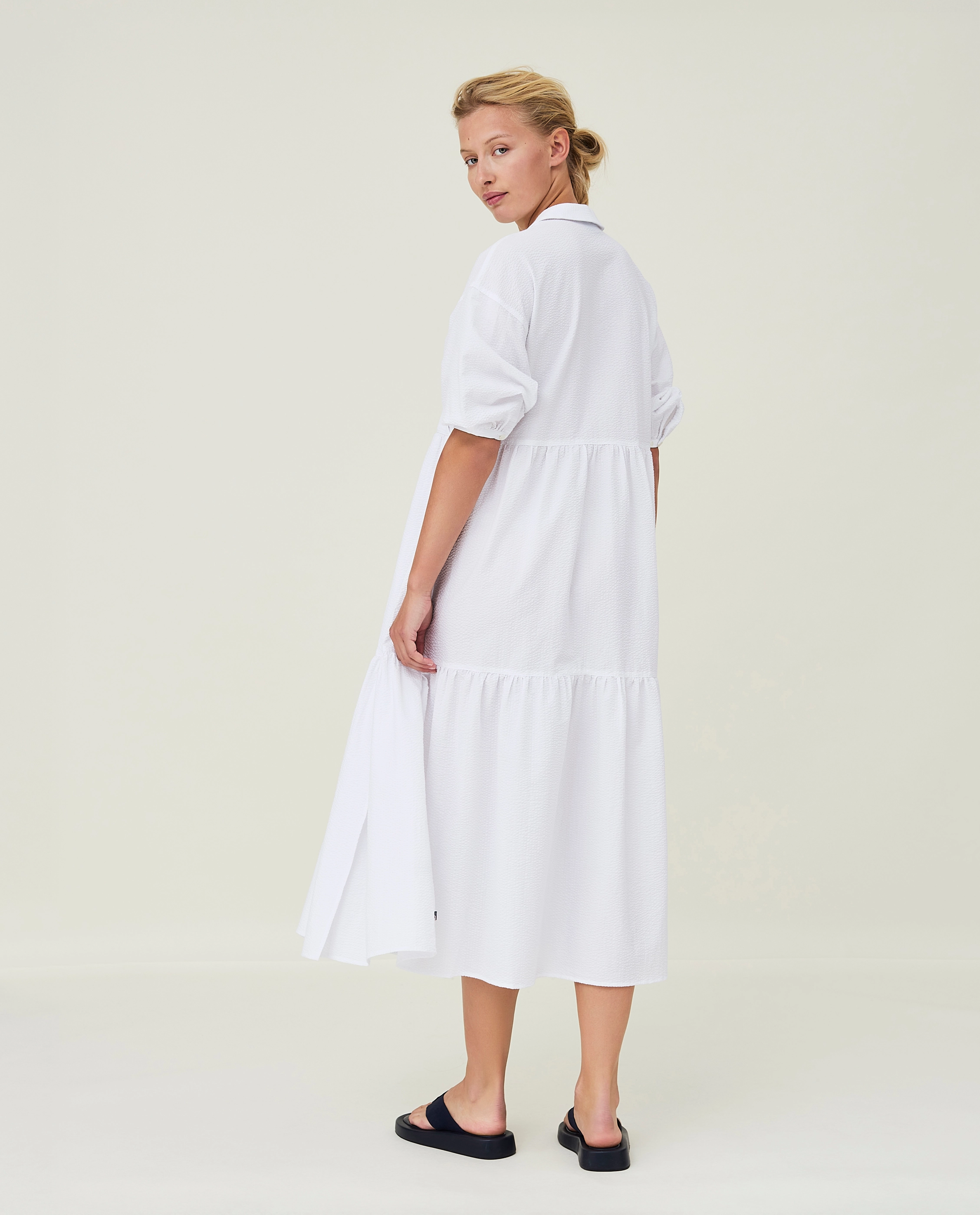 Lexington Clothing - Adina Organic Cotton Seersucker Dress - sommerkjoler - white - 3