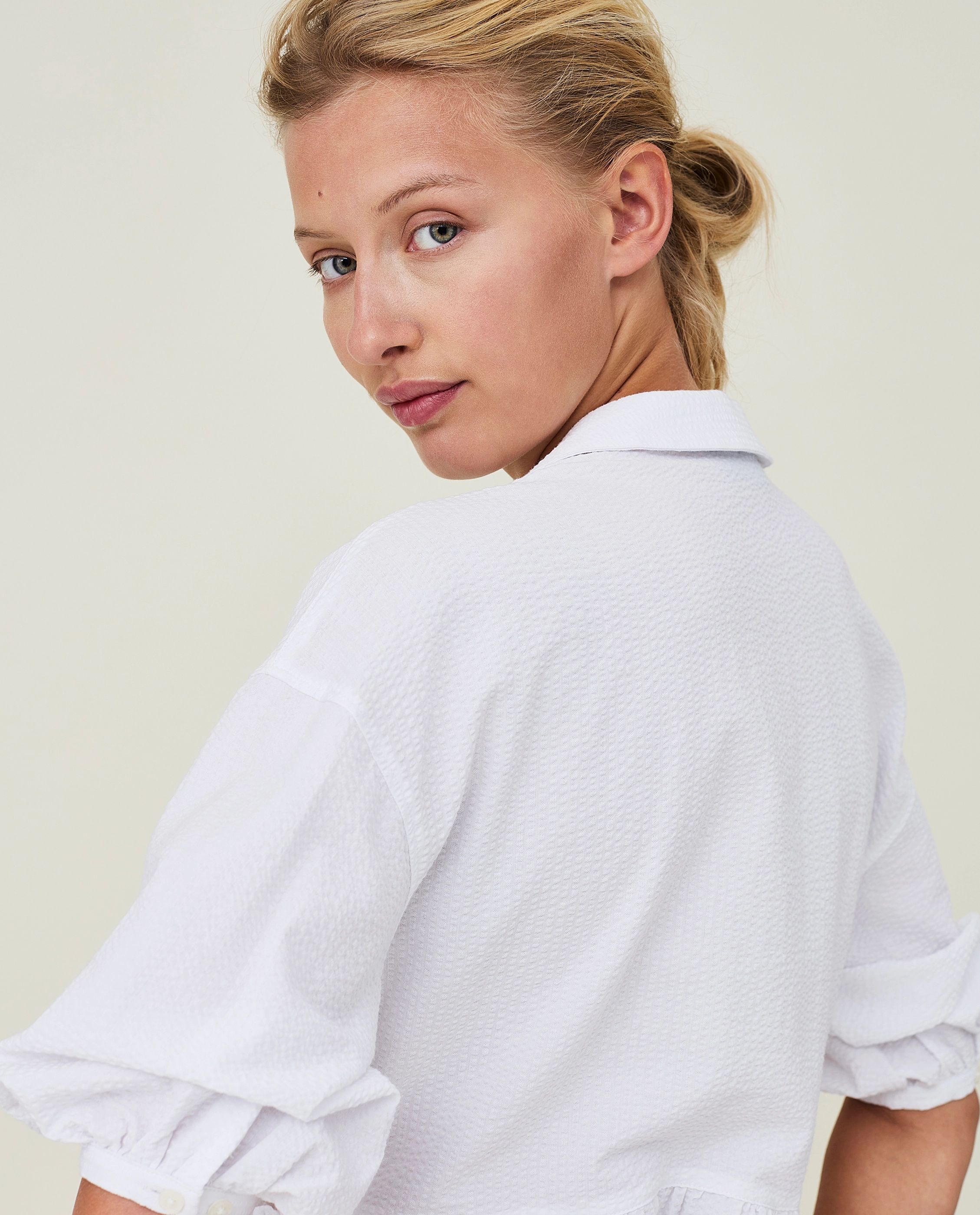 Lexington Clothing - Adina Organic Cotton Seersucker Dress - sommerkjoler - white - 4