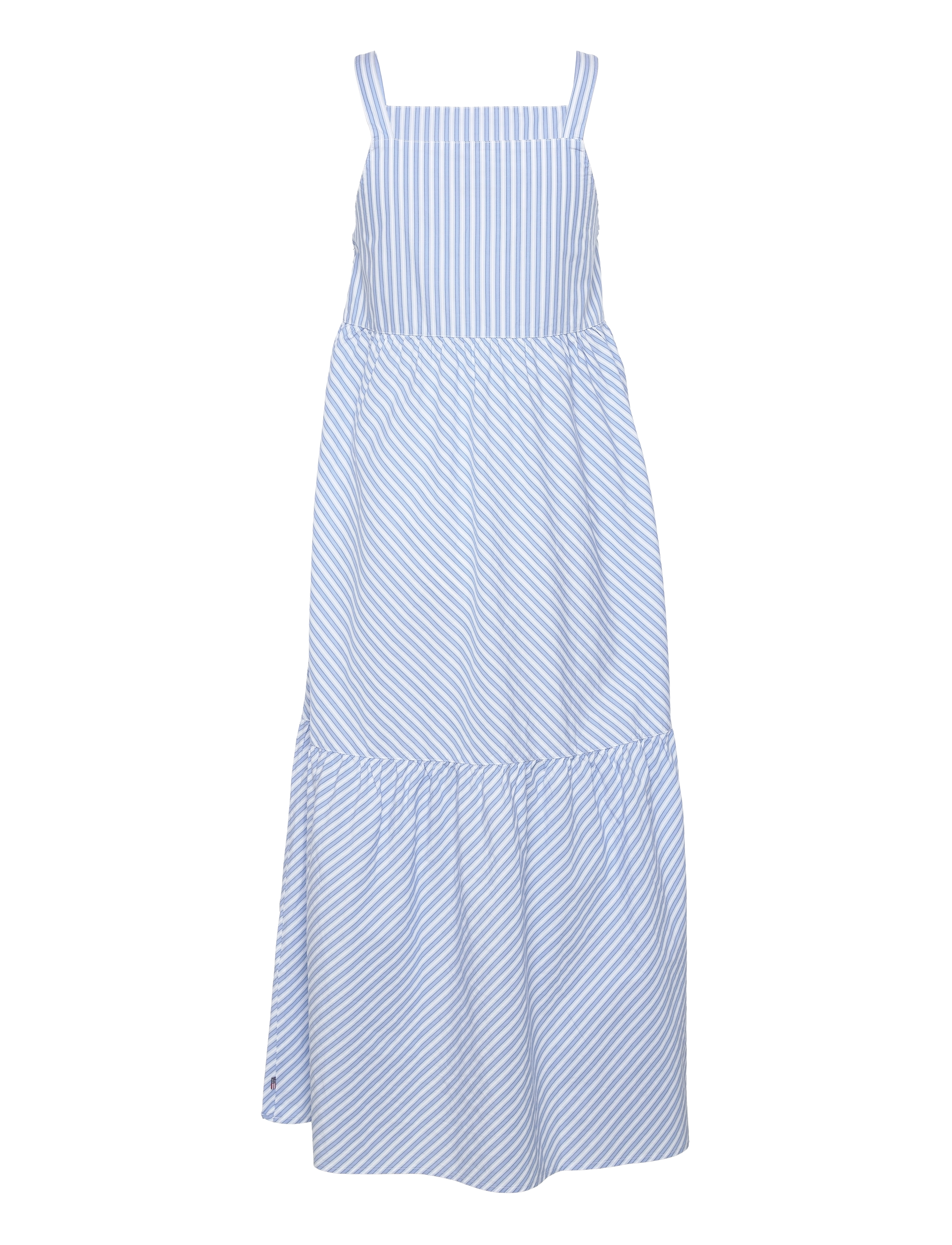Lexington Clothing - Leila Organic Cotton Poplin Maxi Dress - blue multi stripe - 1