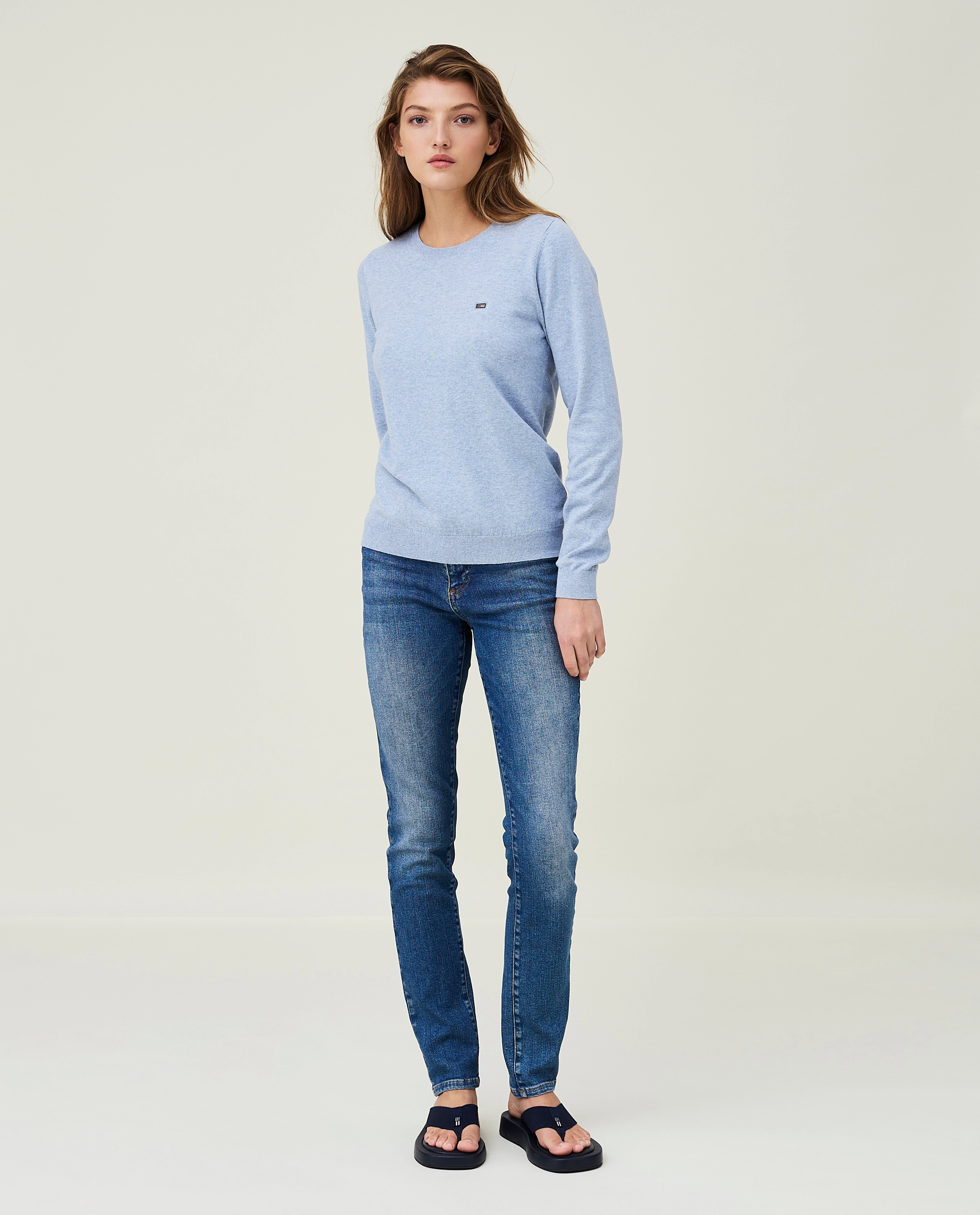 Lexington Clothing - Marline Organic Cotton Sweater - light blue melange - 2