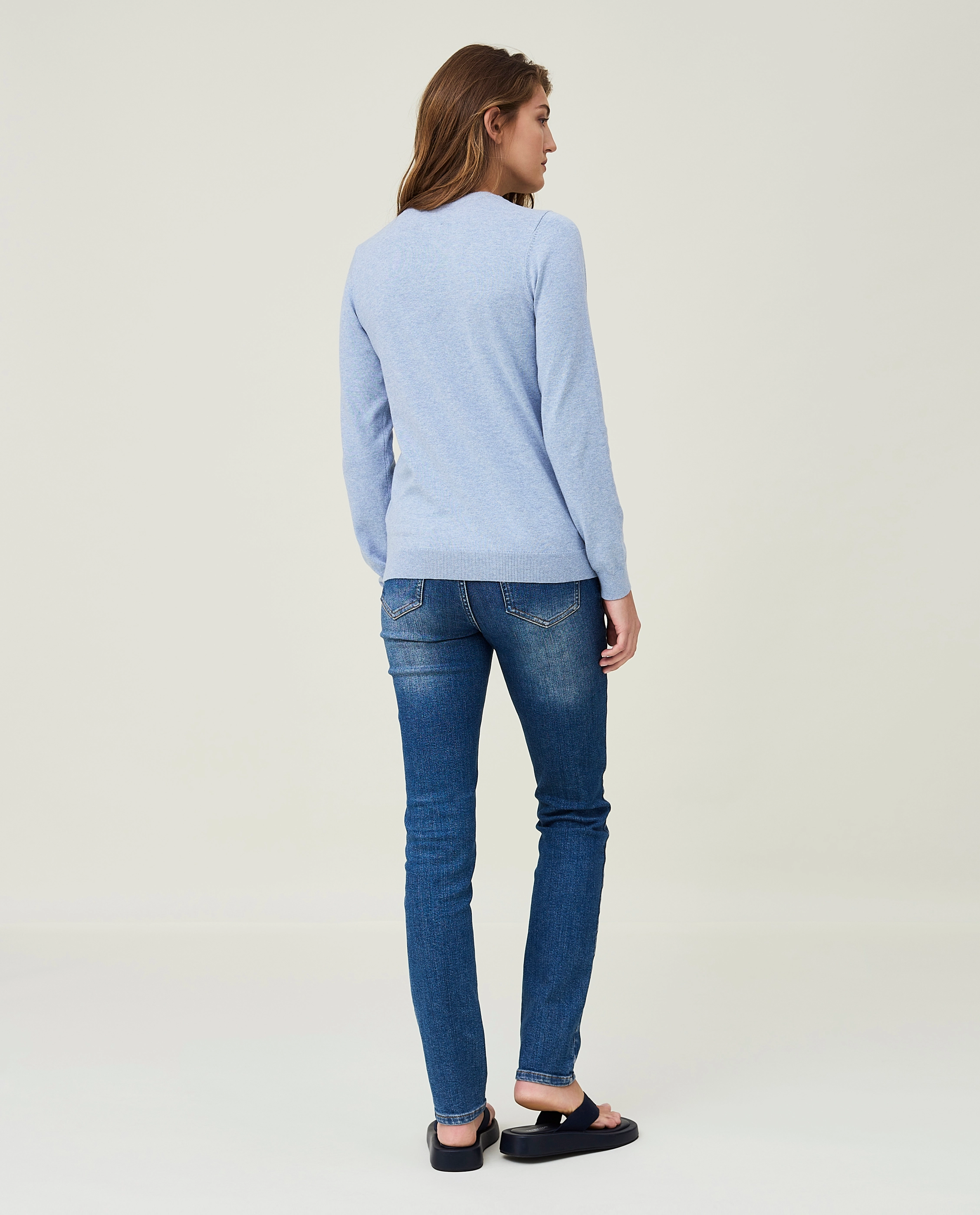 Lexington Clothing - Marline Organic Cotton Sweater - light blue melange - 3
