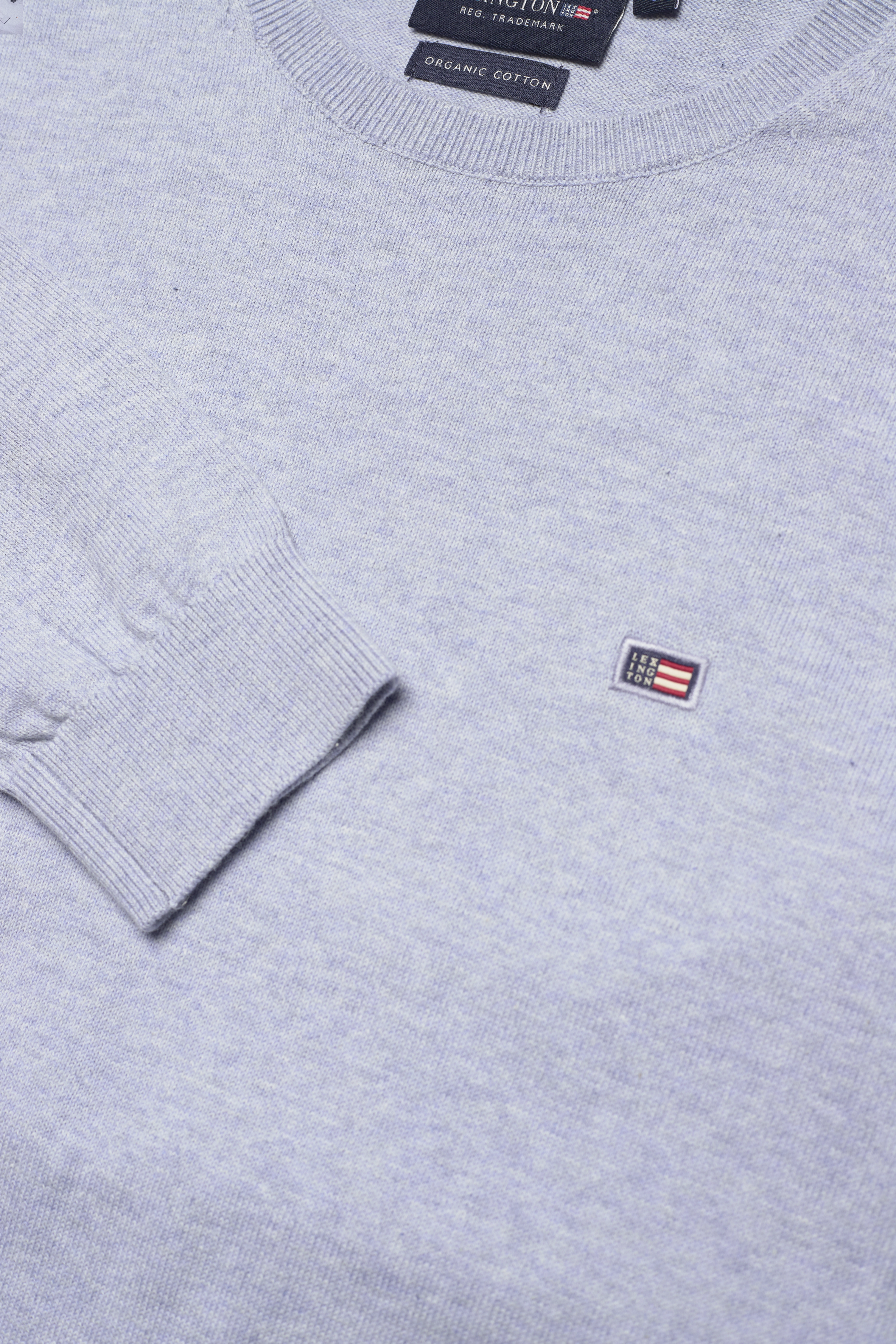 Lexington Clothing - Marline Organic Cotton Sweater - light blue melange - 5
