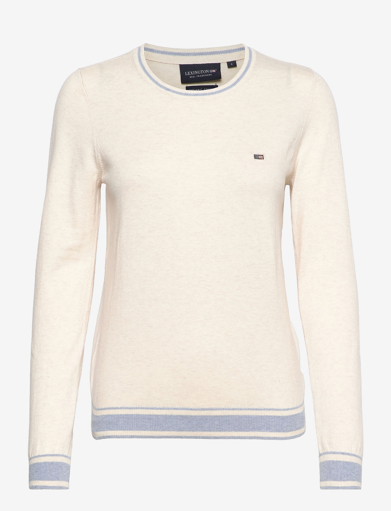 Lexington Clothing - Marline Organic Cotton Sweater - white/blue stripe - 0