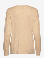Lexington Clothing - Valentina Organic Cotton/Lyocell Knitted Crew Neck - pullover - light beige melange - 1