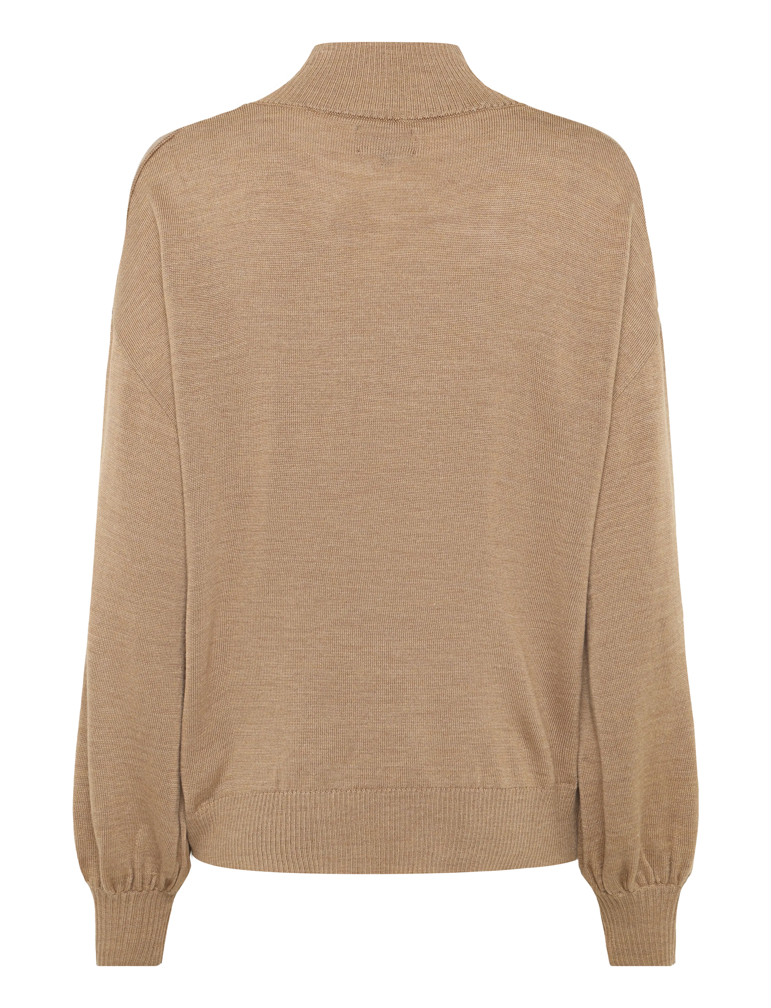 Lexington Clothing - Callie Merino Wool/Silk Blend Mock Neck Sweater - light brown - 2