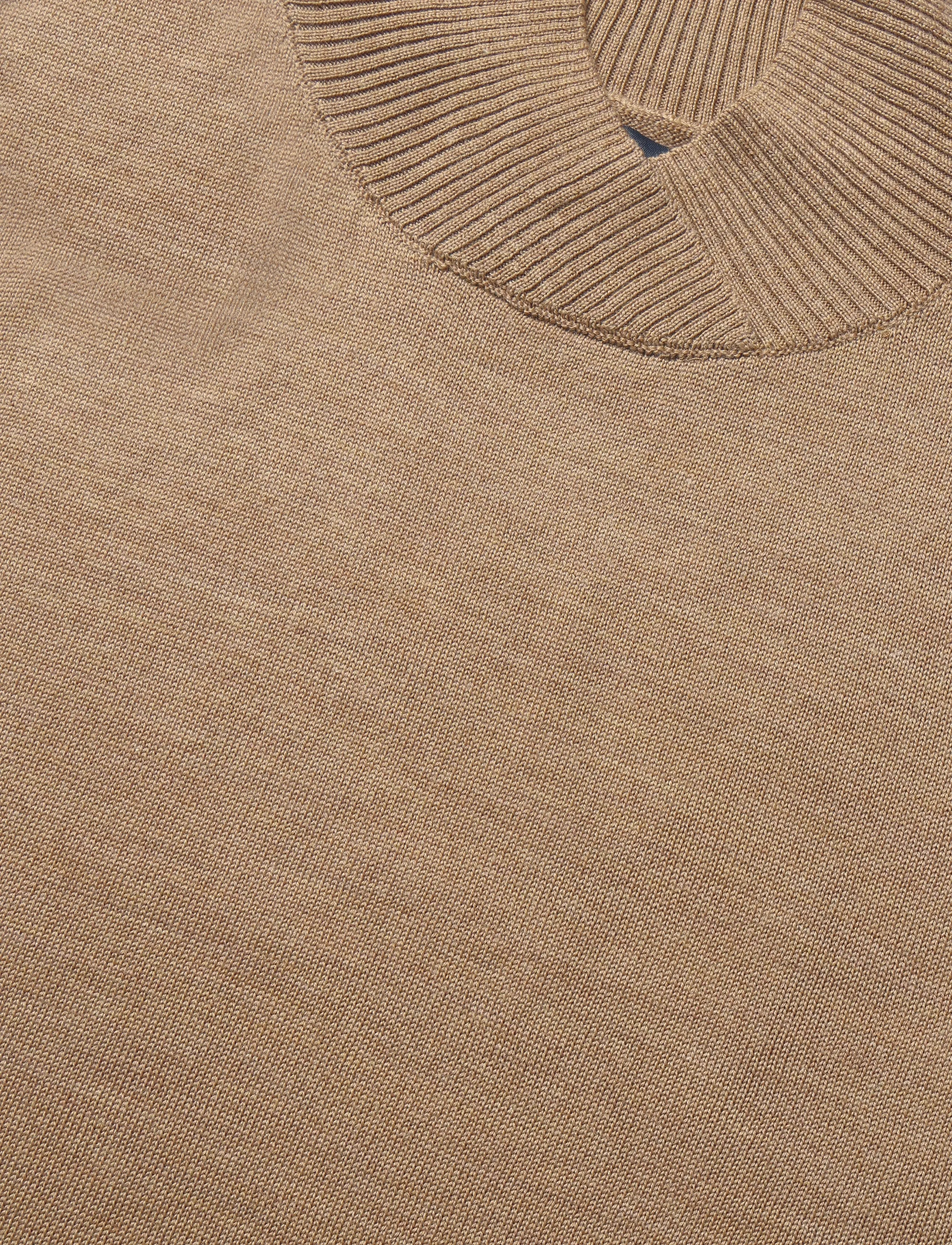 Lexington Clothing - Callie Merino Wool/Silk Blend Mock Neck Sweater - light brown - 5