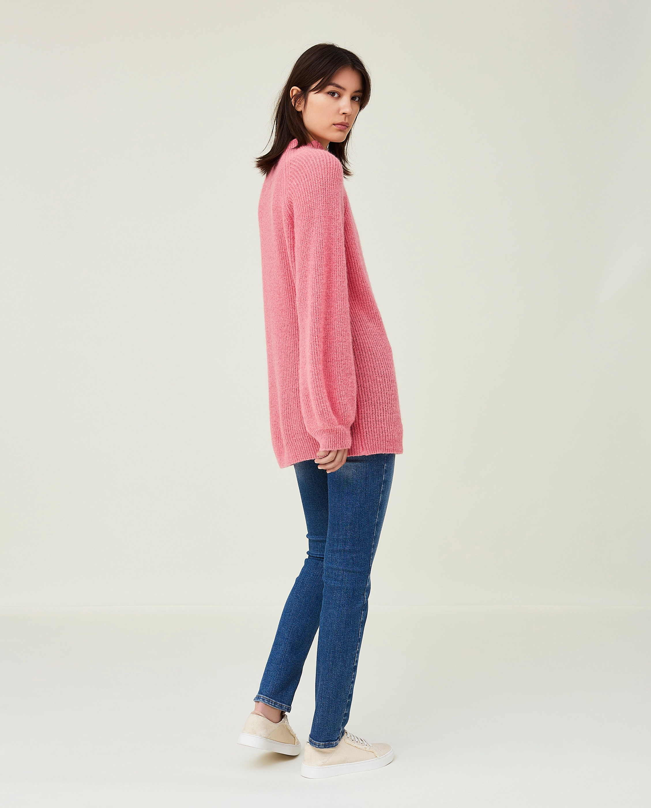 Lexington Clothing - Ebba Alpaca Blend Mock Neck Sweater - pink - 3