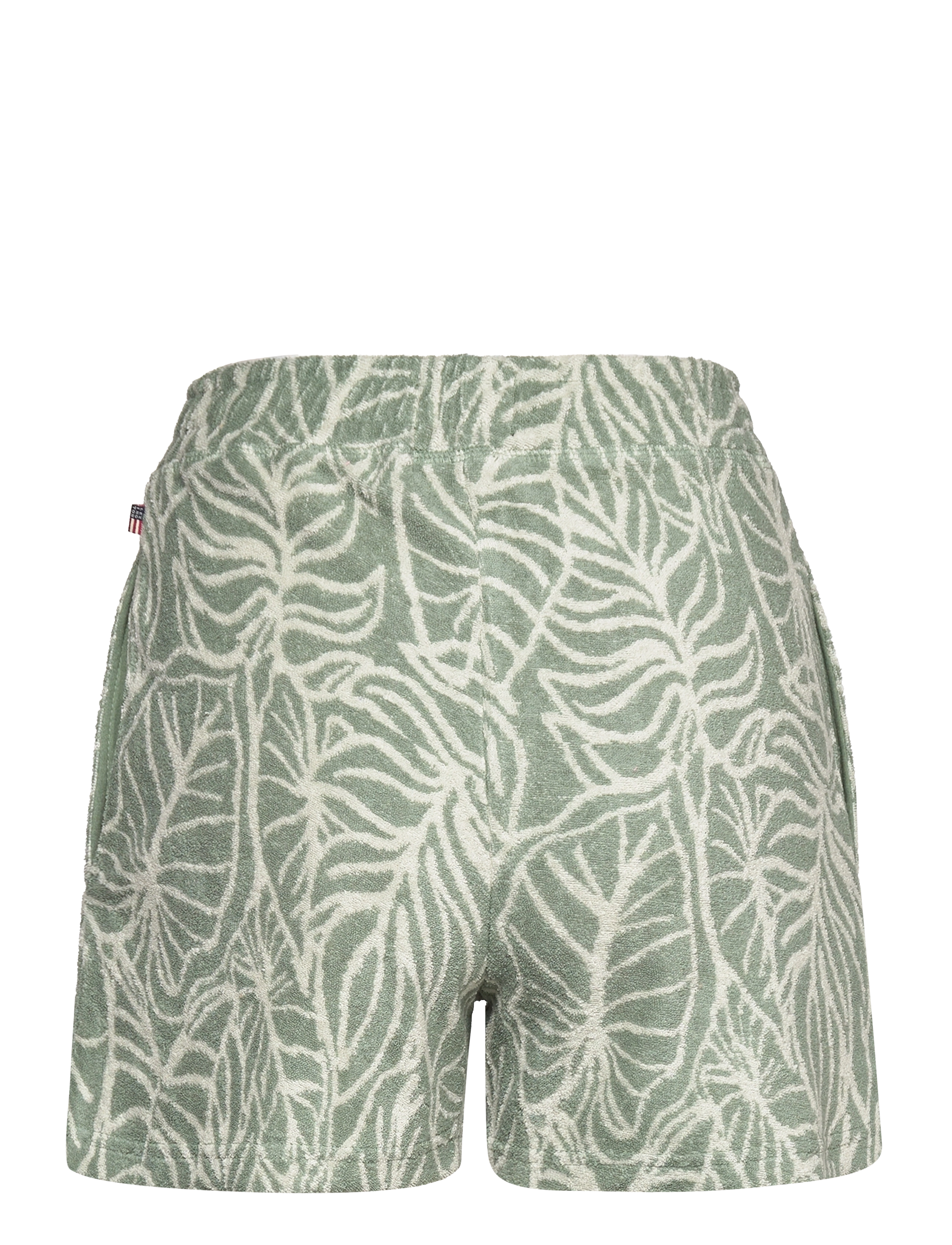 Lexington Clothing - Andy Organic Cotton Terry Shorts - green print - 1