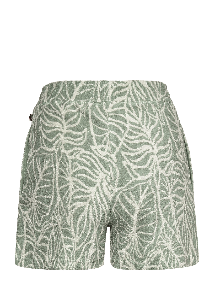 Lexington Clothing - Andy Organic Cotton Terry Shorts - green print - 1