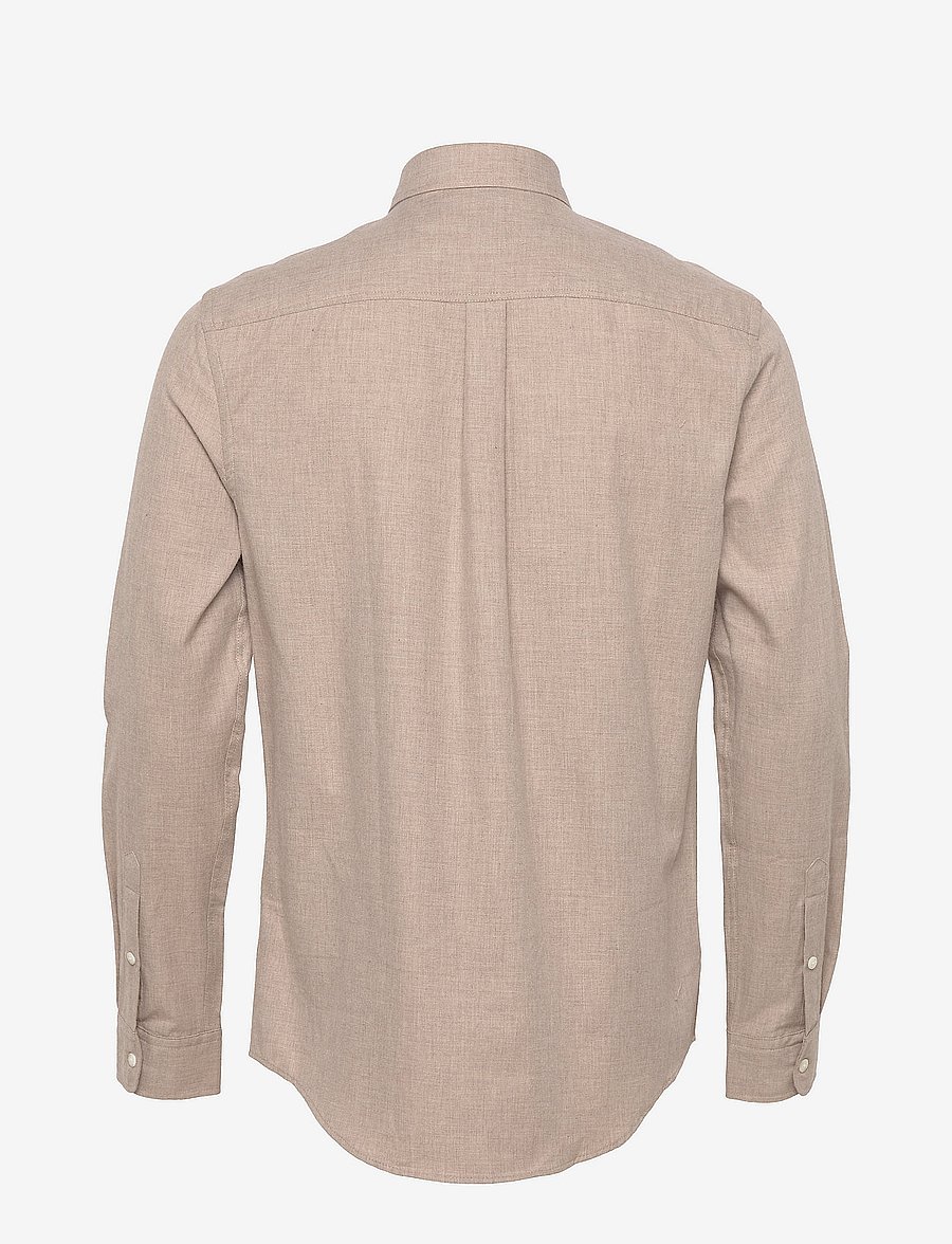 Lexington Clothing - Peter Lt Flannel Shirt - light beige melange - 1