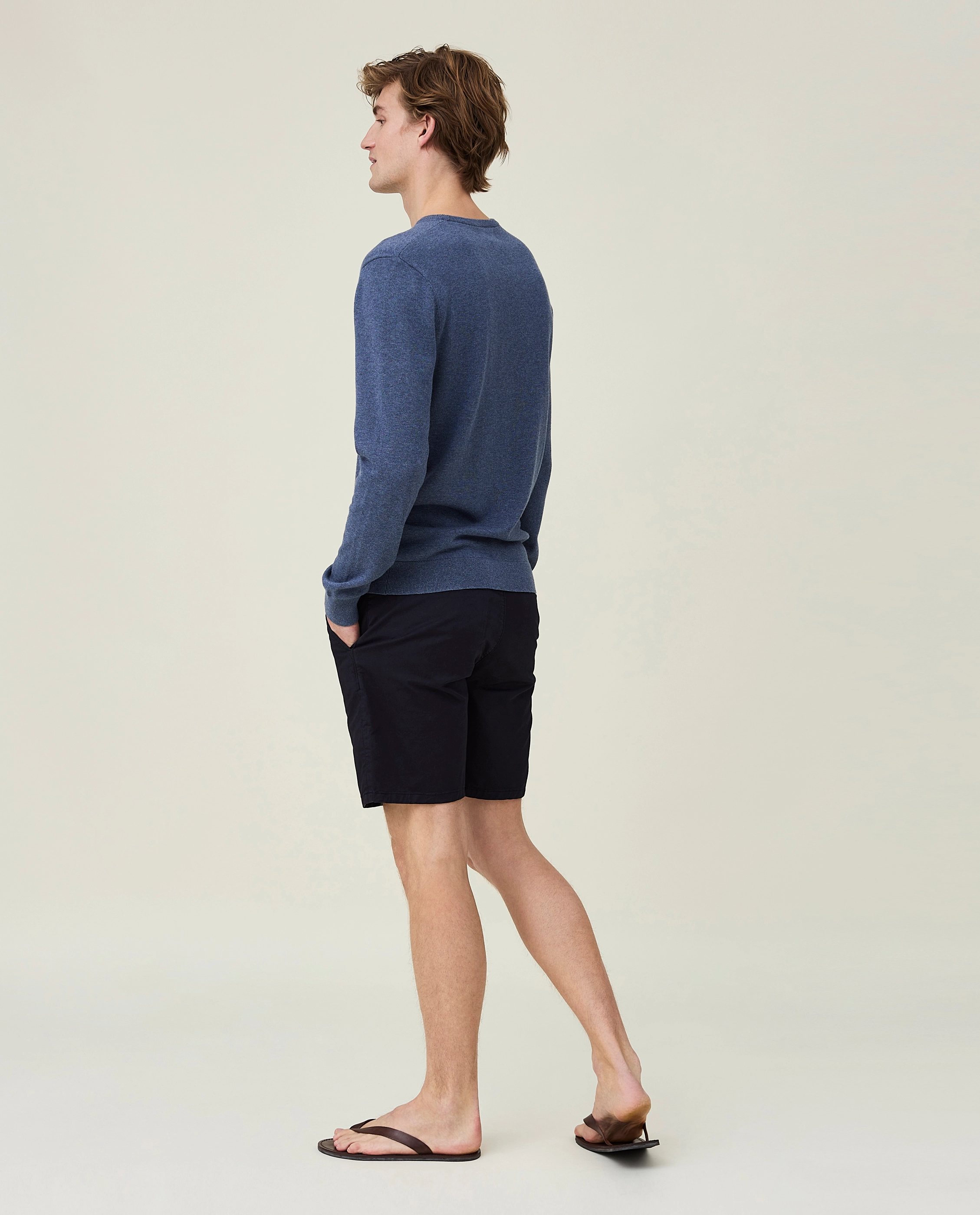 Lexington Clothing - Bradley Crew Neck Sweater 1 - blue melange - 3