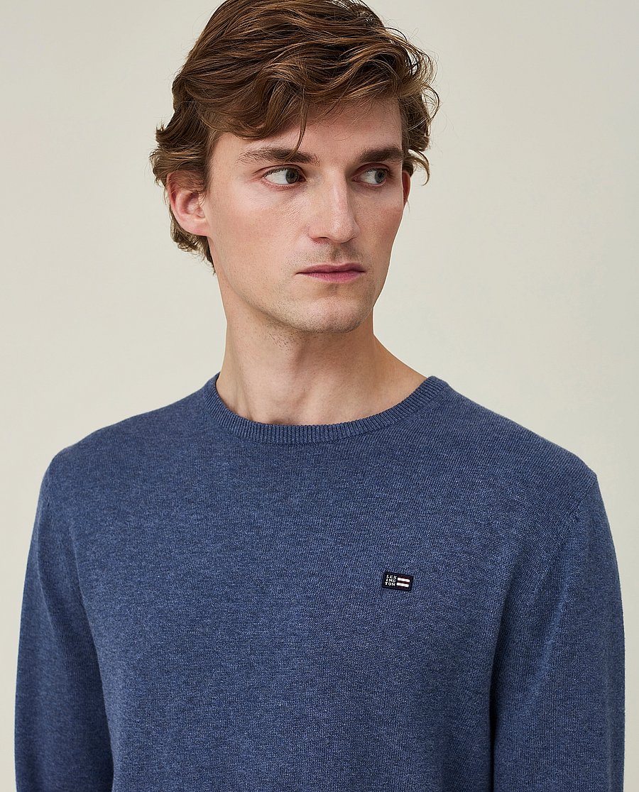 Lexington Clothing - Bradley Crew Neck Sweater 1 - blue melange - 4