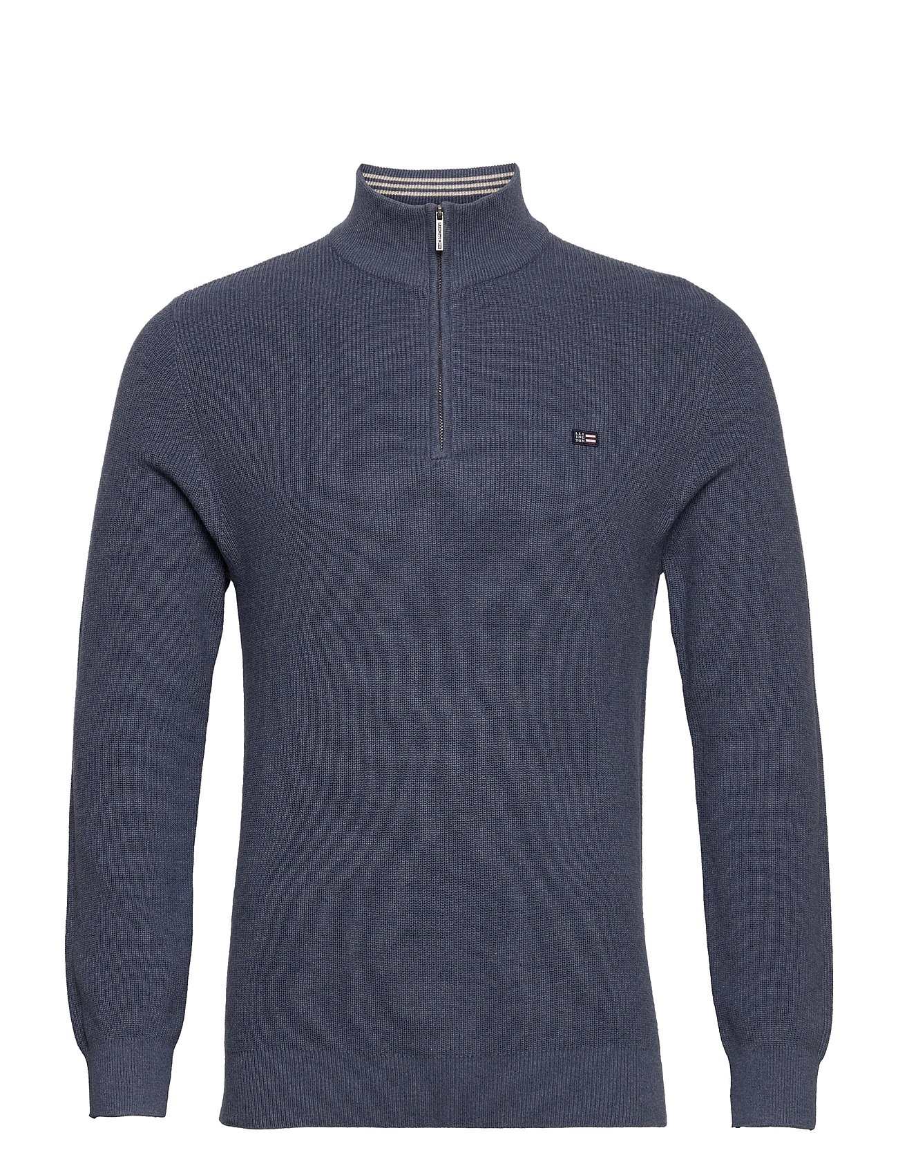 Clay Half Zip Sweater - BLUE MELANGE