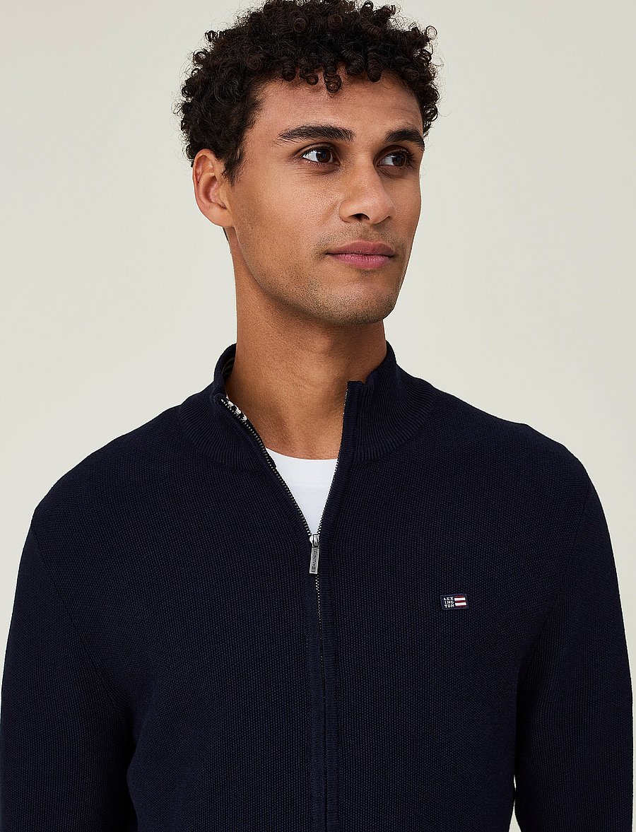 Lexington Clothing - Cory Full Zip Cardigan - dark blue - 4