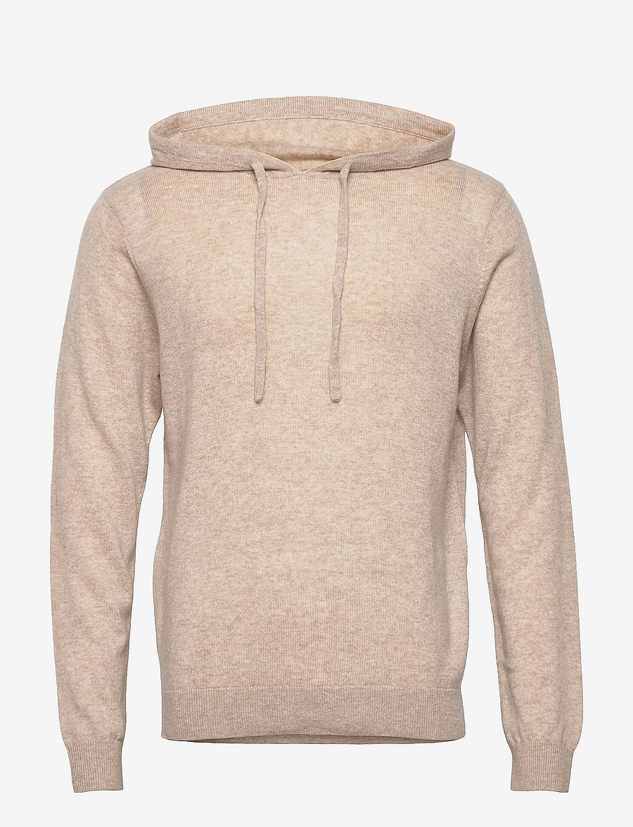 Lexington Clothing - Alexis Merino/Cashmere Blend Knitted Hood - light beige melange - 0