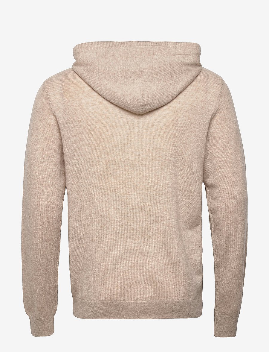 Lexington Clothing - Alexis Merino/Cashmere Blend Knitted Hood - light beige melange - 1