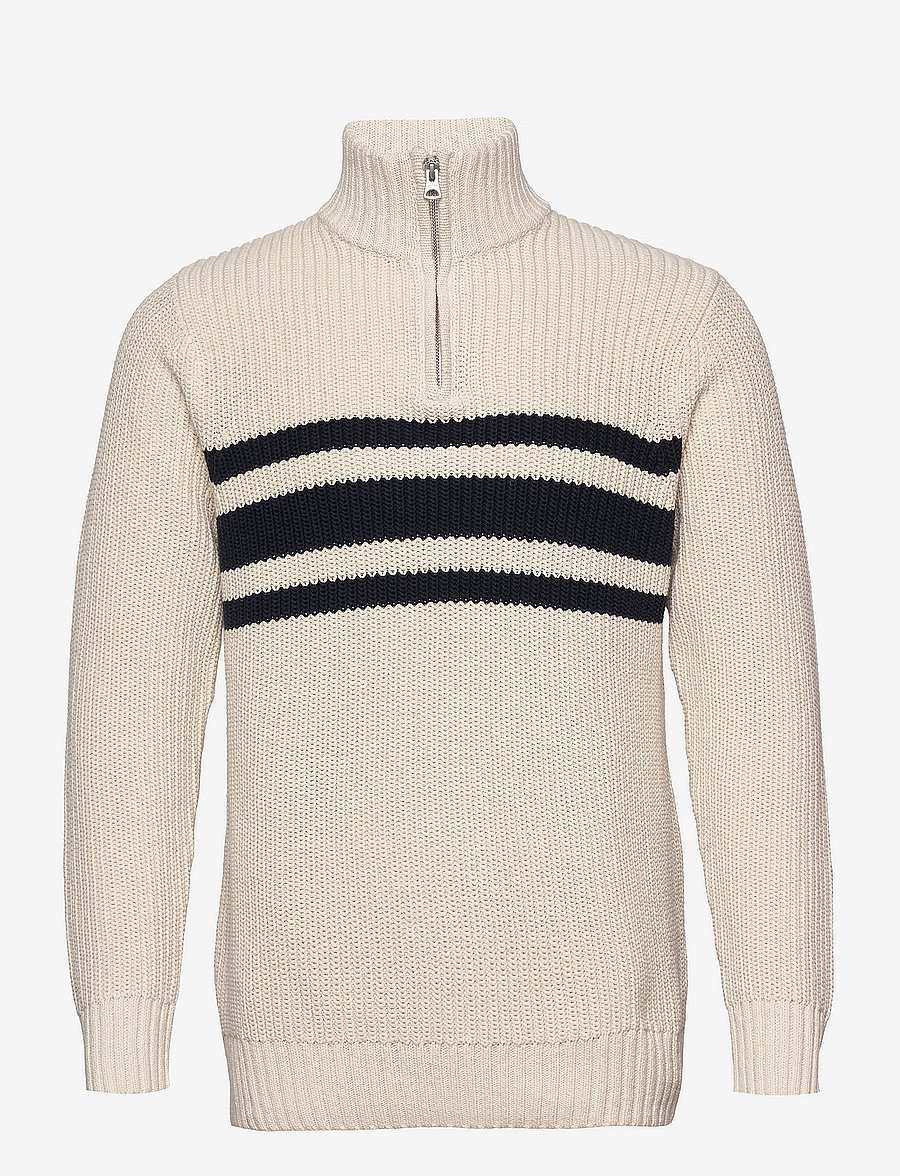 Lexington Clothing - Joseph Half Zip Sweater - offwhite - 0