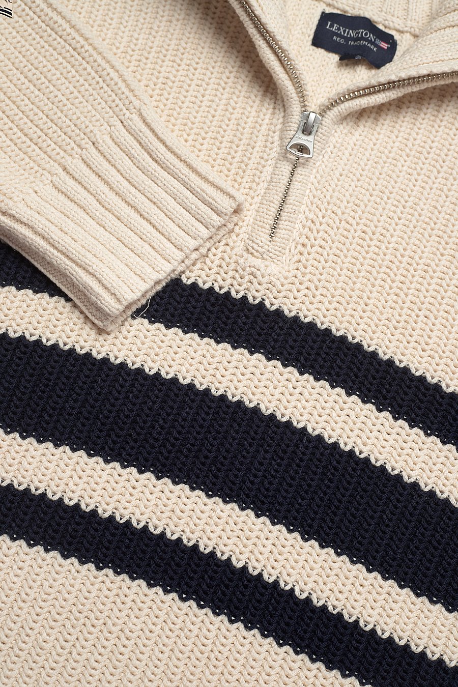 Lexington Clothing - Joseph Half Zip Sweater - offwhite - 5