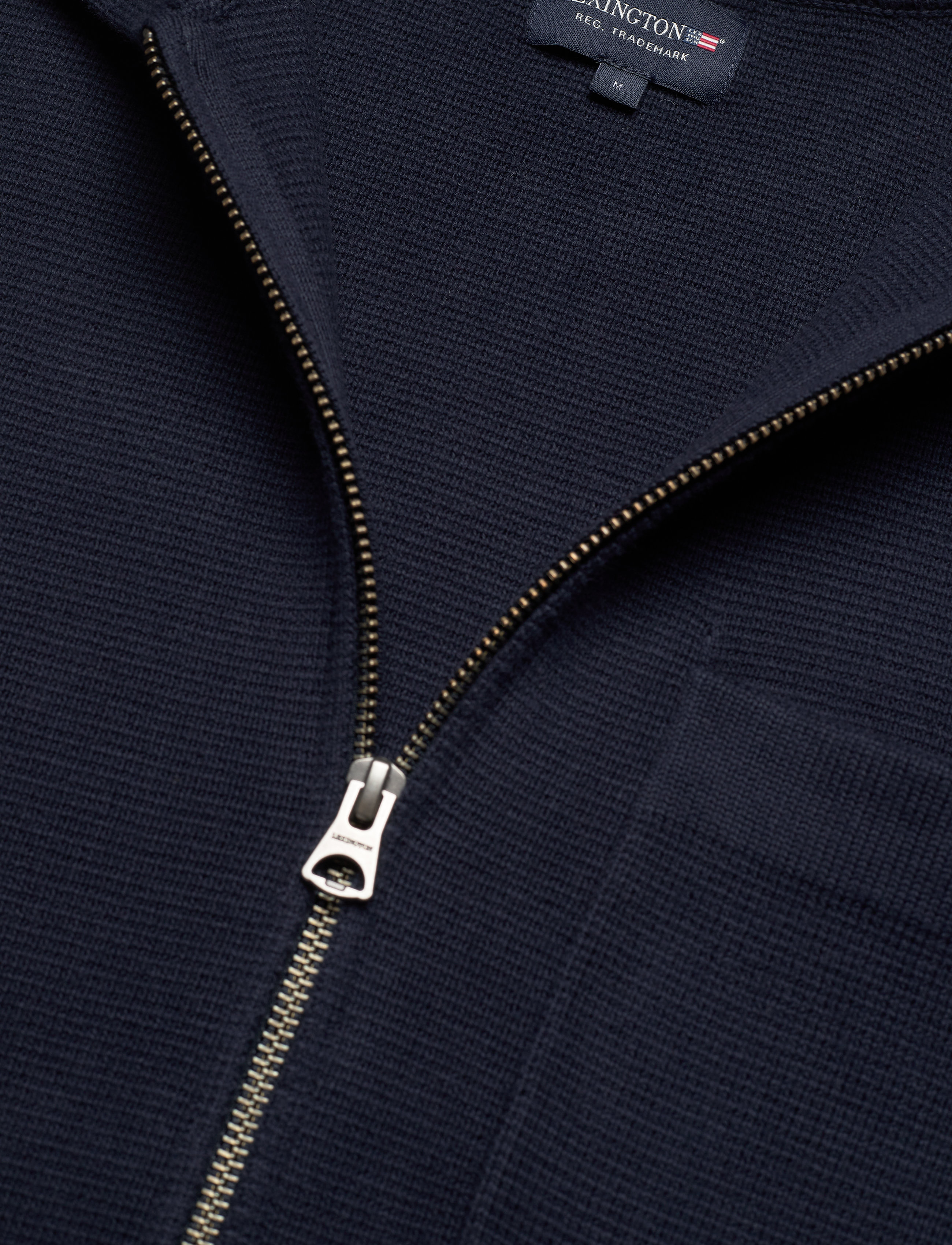 Lexington Clothing - Abel Knitted Zip Overshirt - dark blue - 5