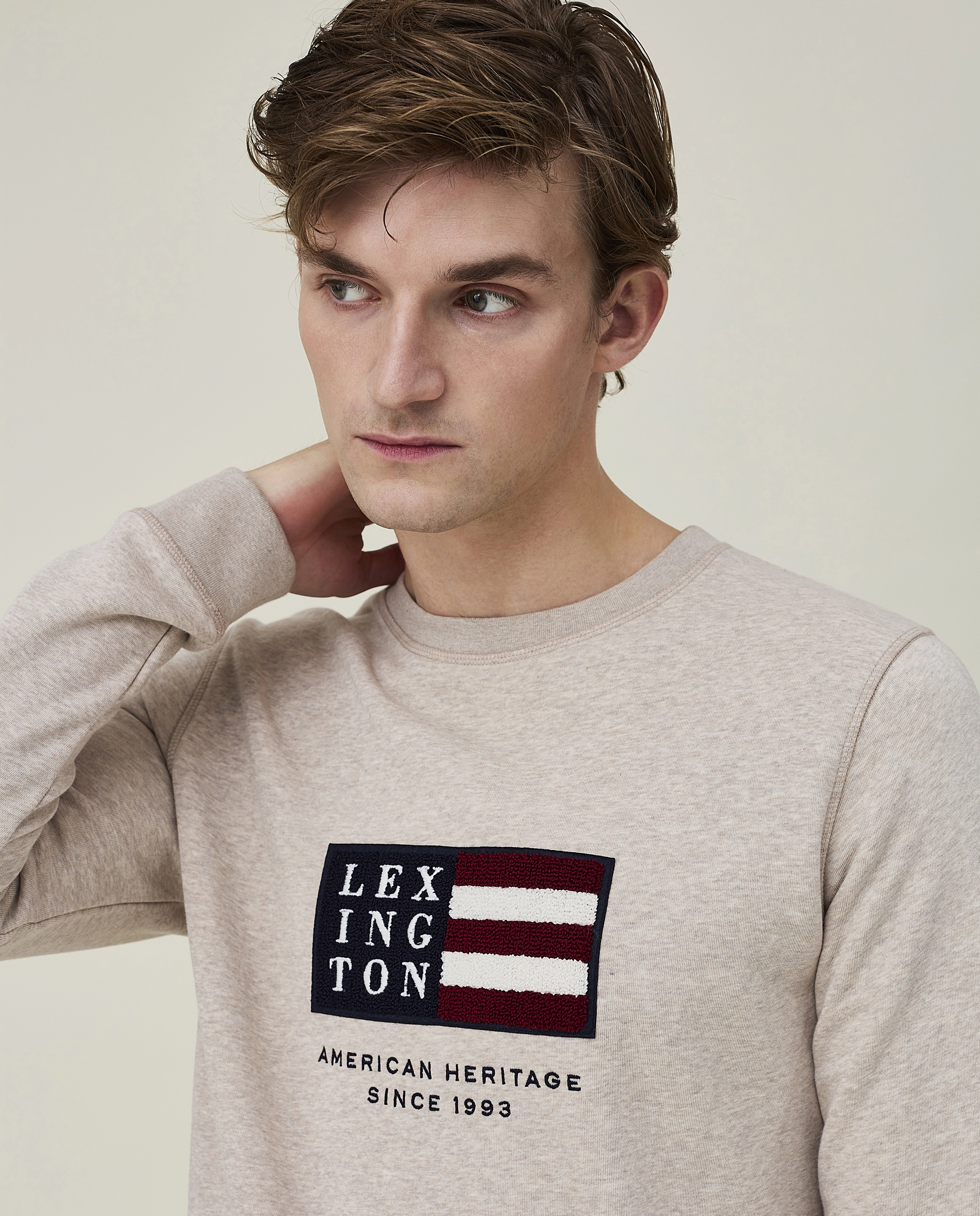Lexington Clothing - Sebastian Zip Hood - beige melange - 4