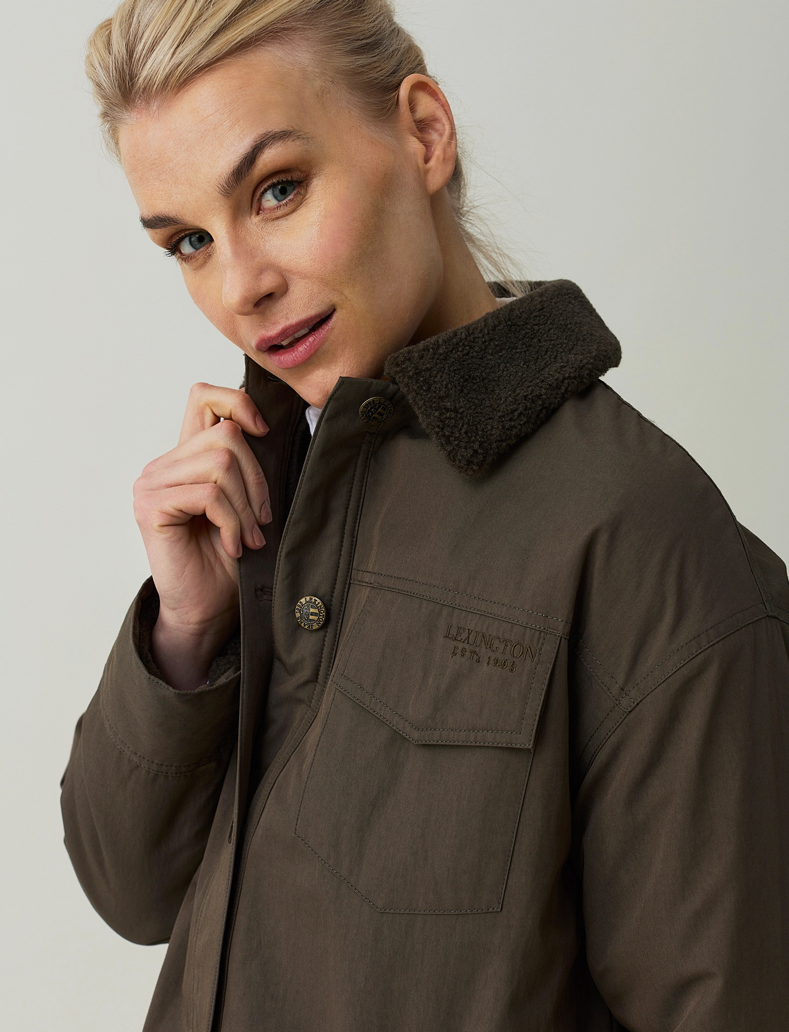 Lexington Clothing - Louise Sherpa Jacket - dark green - 4