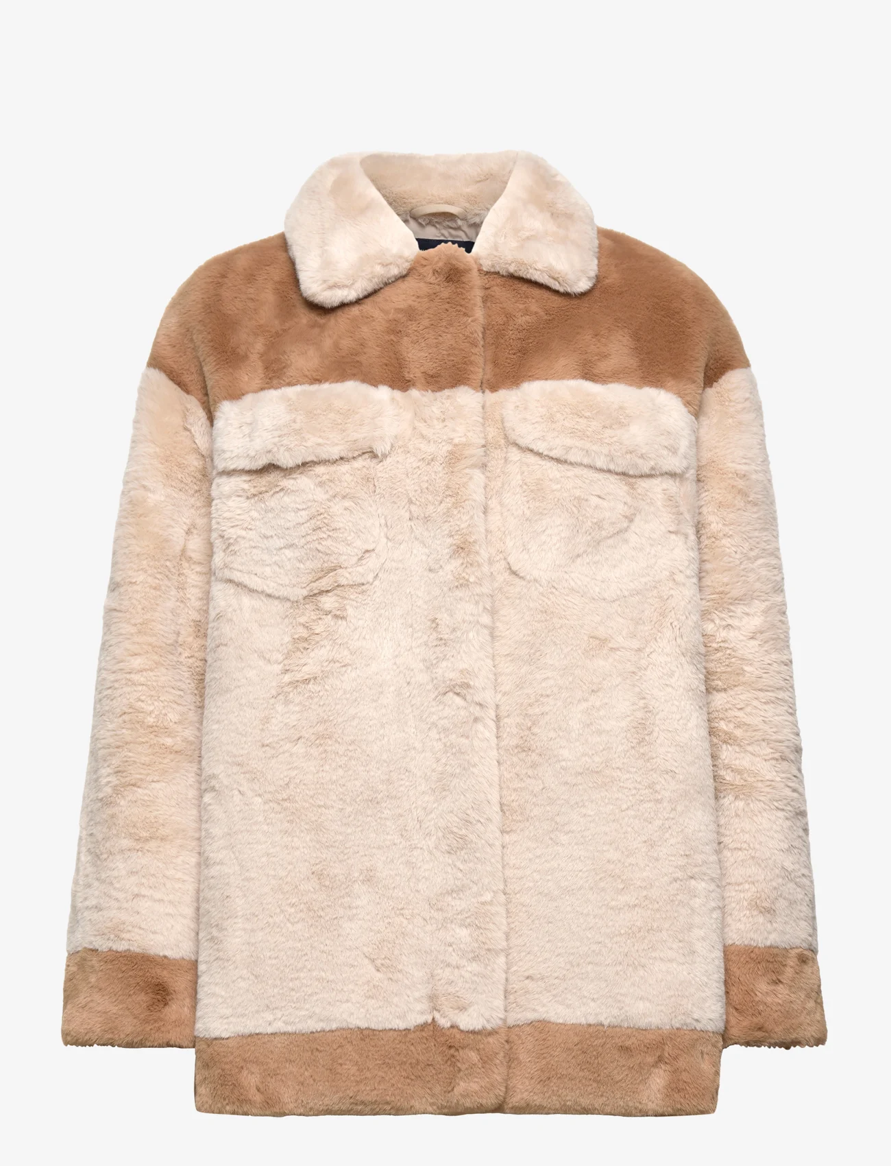 Lexington Clothing - Yvonne Faux Fur Jacket - fake fur jakker - beige multi - 0