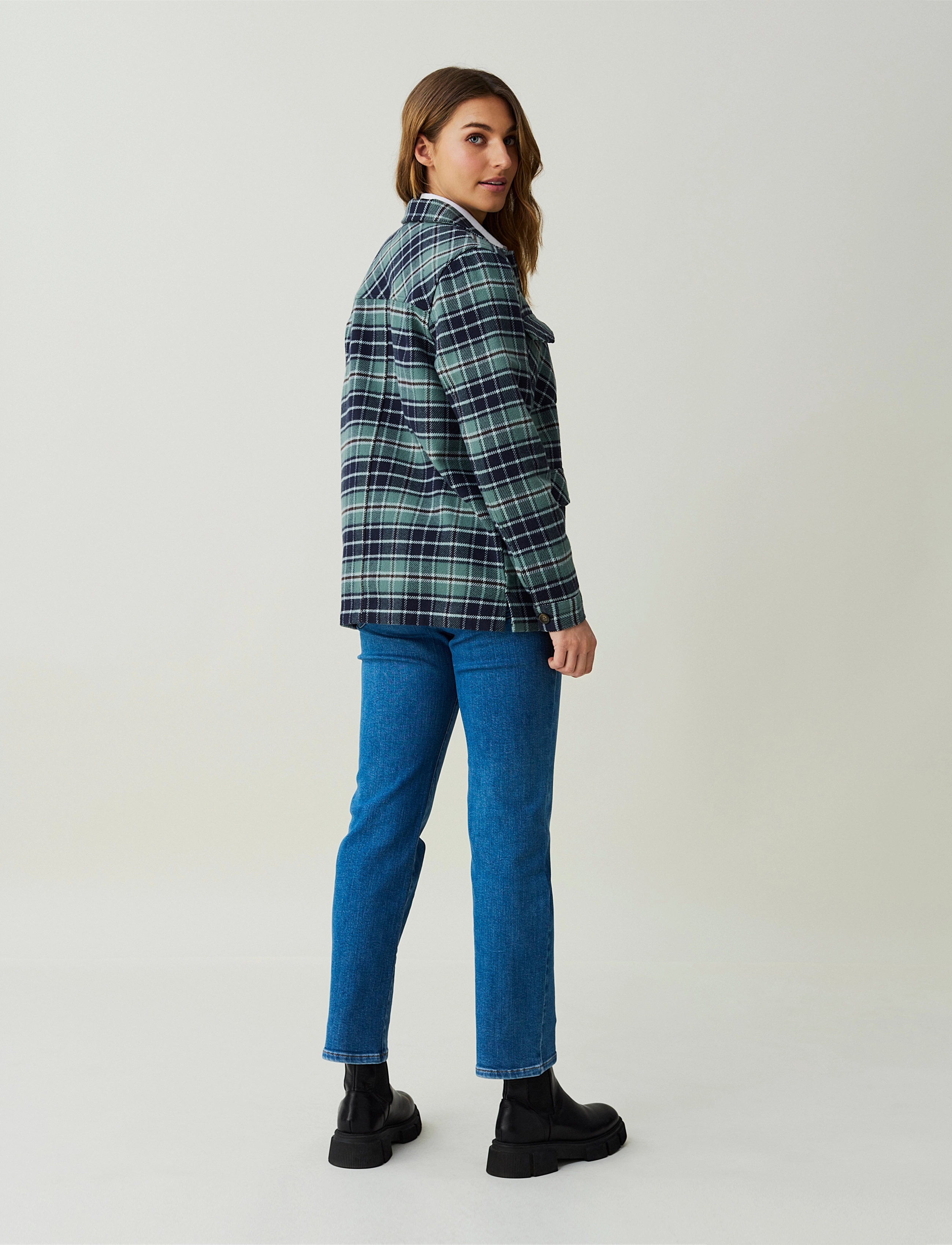Lexington Clothing - Raven Organic Cotton Flannel Overshirt - viršutiniai drabužiai - green/blue multi check - 3