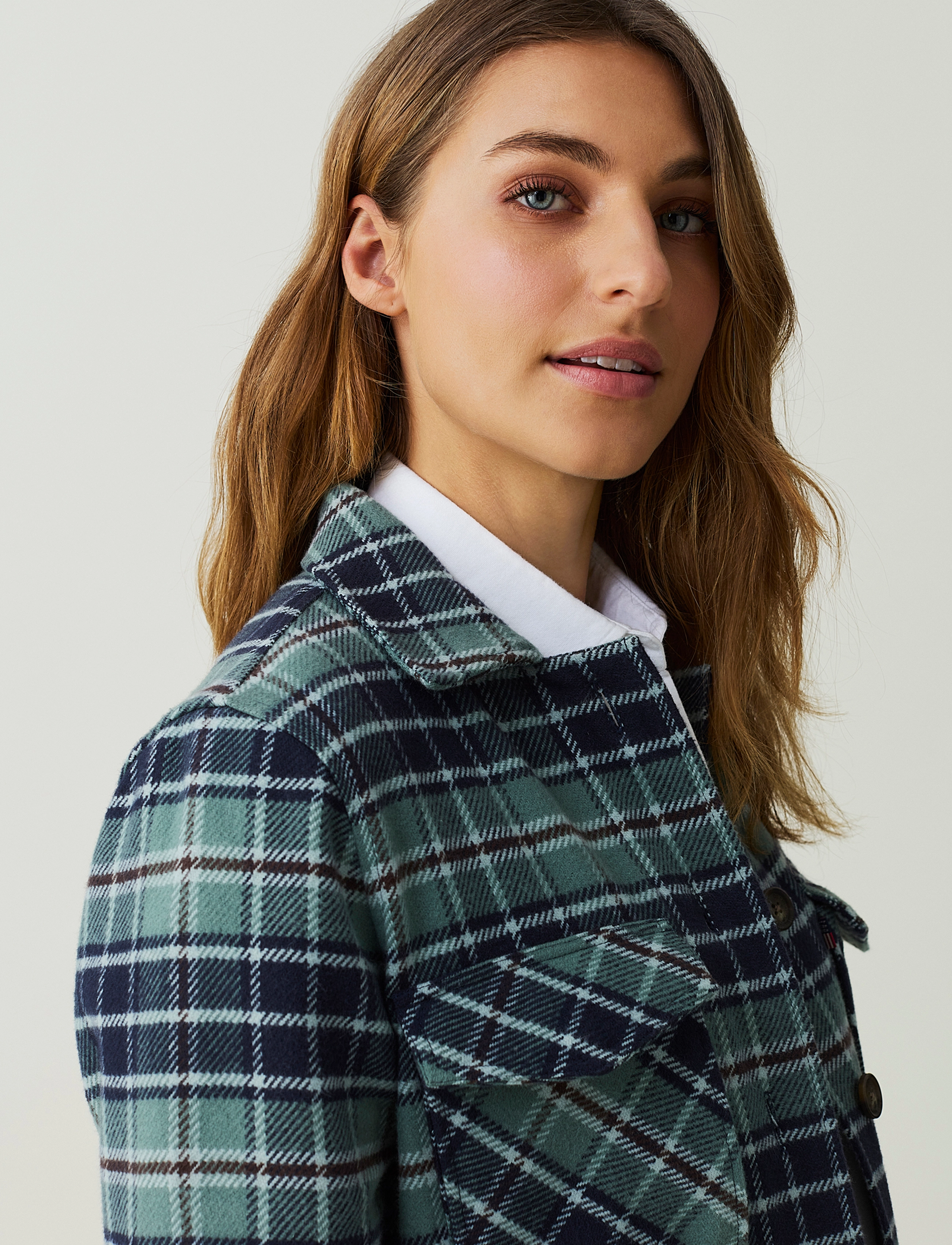 Lexington Clothing - Raven Organic Cotton Flannel Overshirt - viršutiniai drabužiai - green/blue multi check - 4