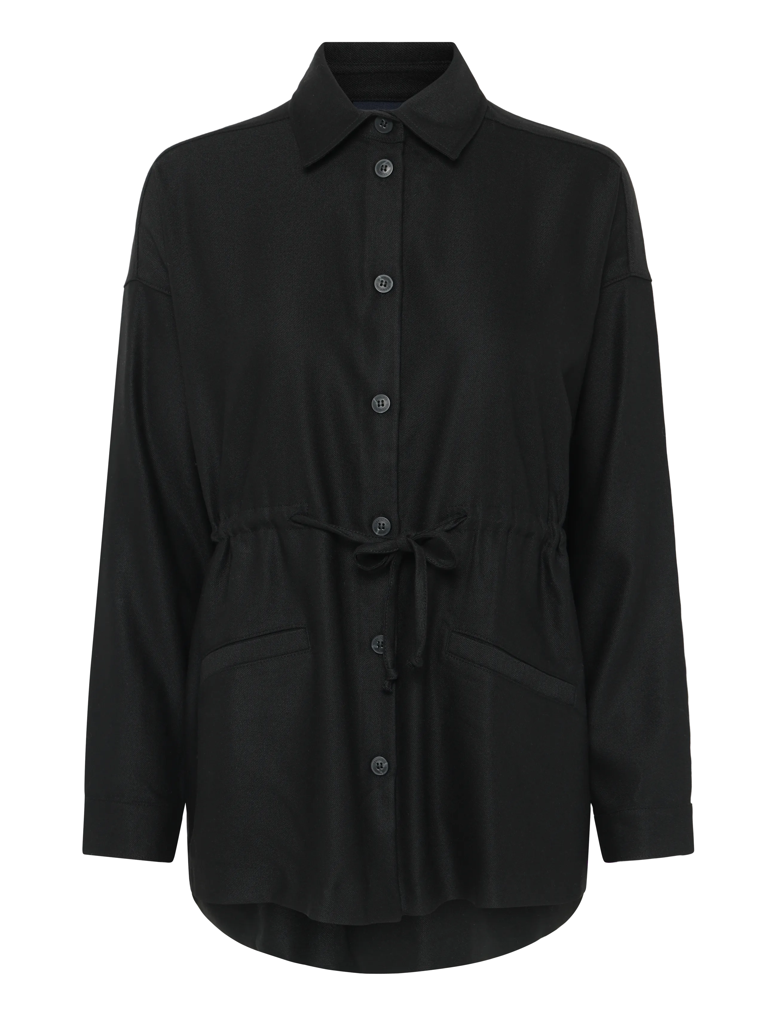 LEXINGTON CLOTHING Carly Wolle Blend Overshirt Schwarz - L - Damen