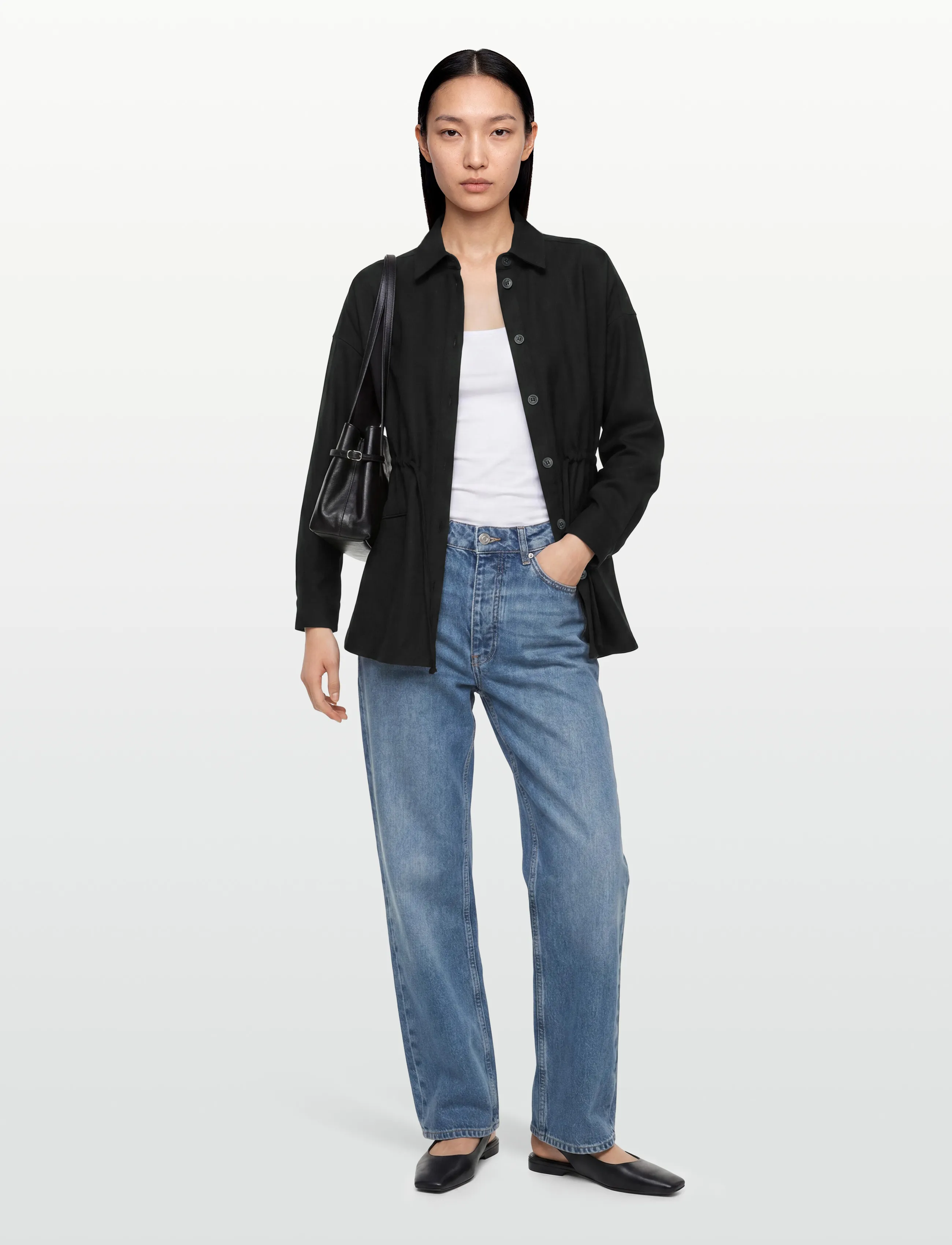Lexington Clothing - Carly Wool Blend Overshirt - black - 0