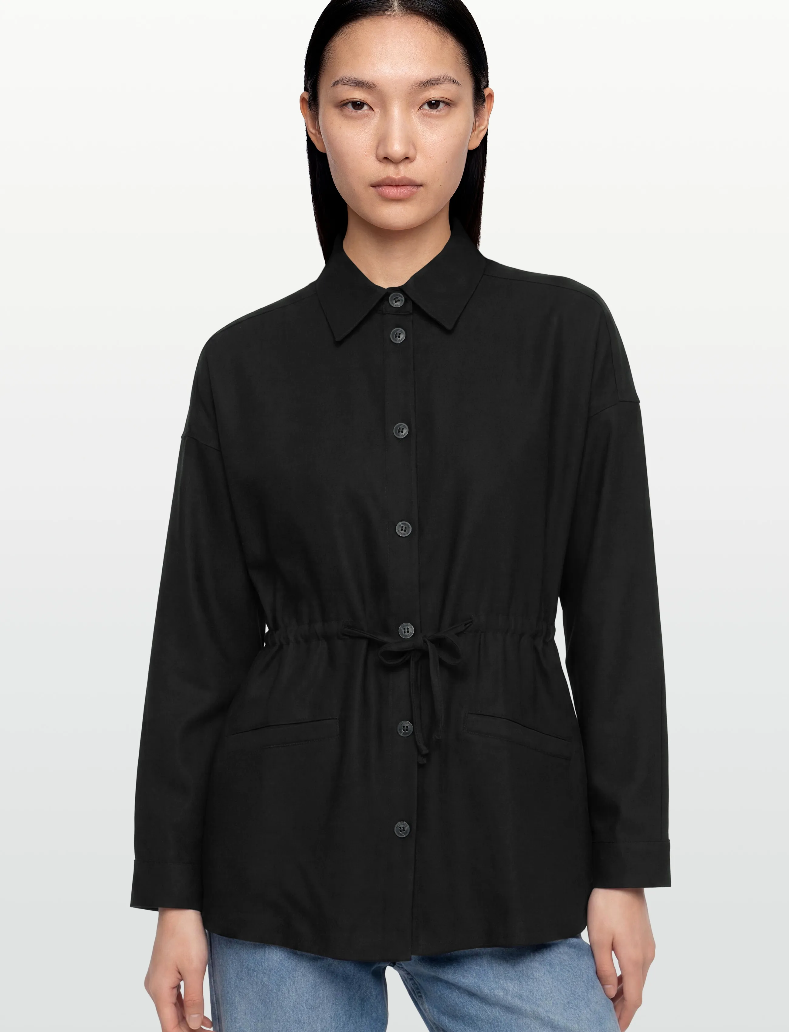 Lexington Clothing - Carly Wool Blend Overshirt - black - 3