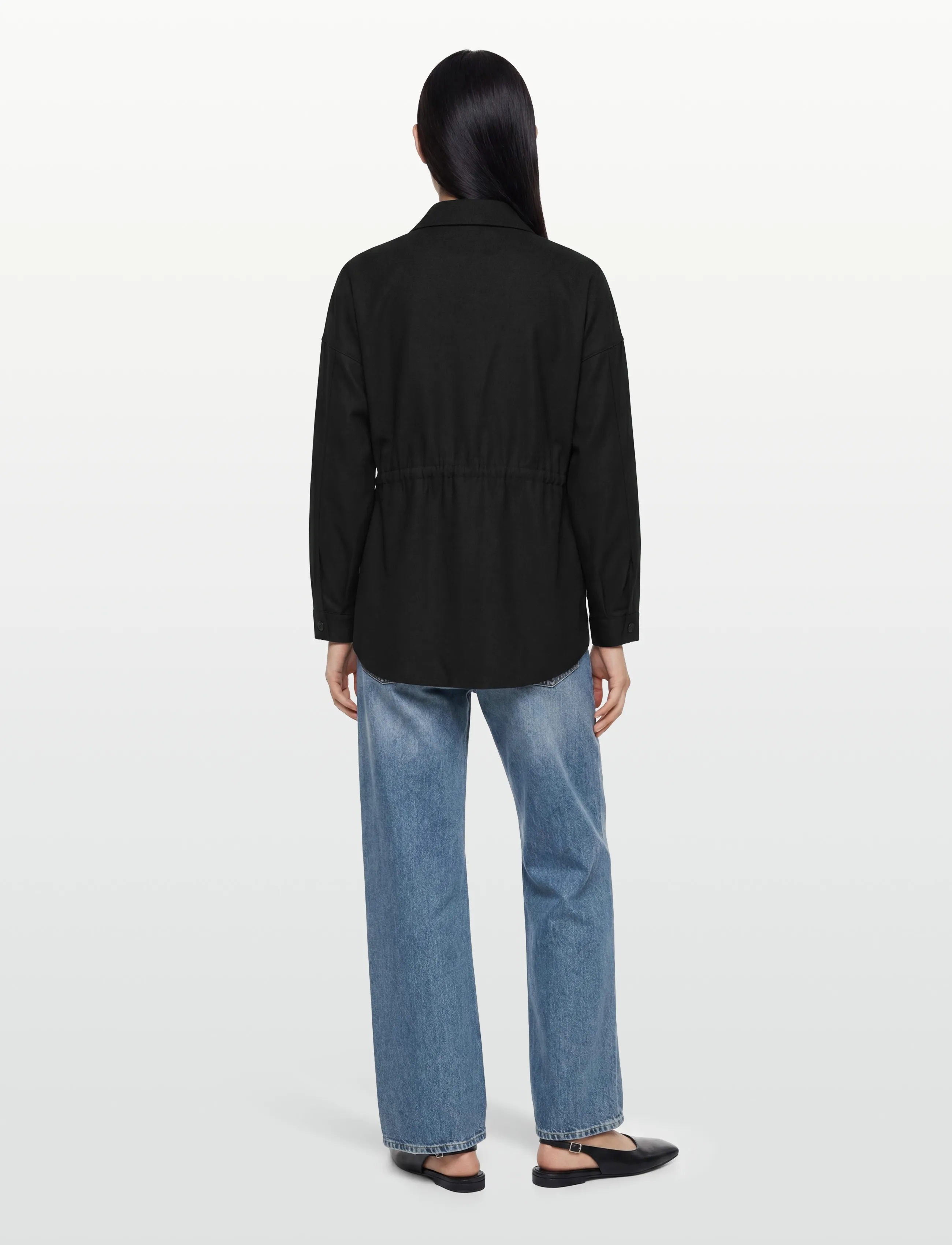 Lexington Clothing - Carly Wool Blend Overshirt - black - 4