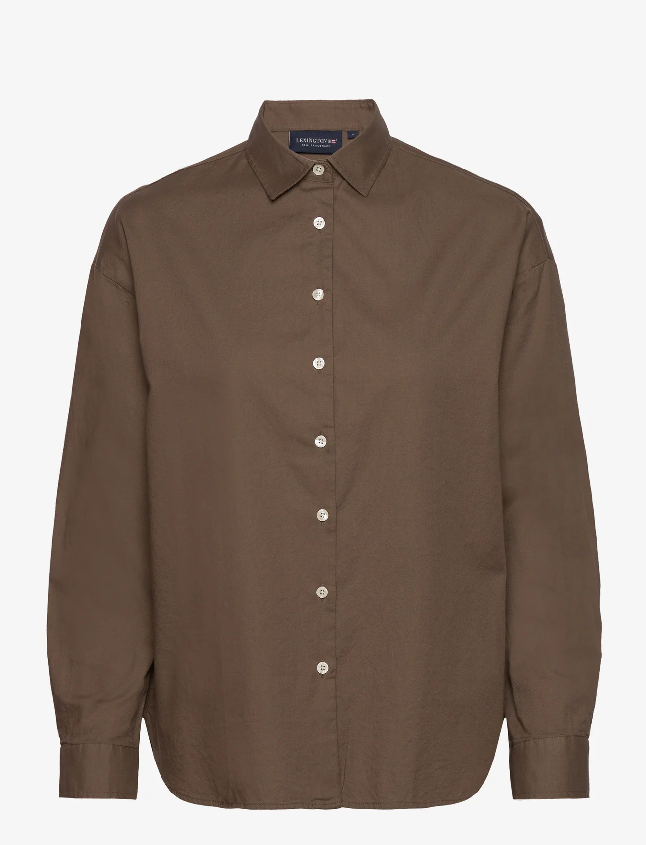 Lexington Clothing - Edith Light Oxford Shirt - långärmade skjortor - light brown - 0