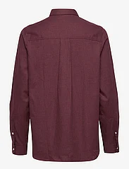 Lexington Clothing - Isa Organic Cotton Light Flannel Shirt - långärmade skjortor - dark red melange - 1