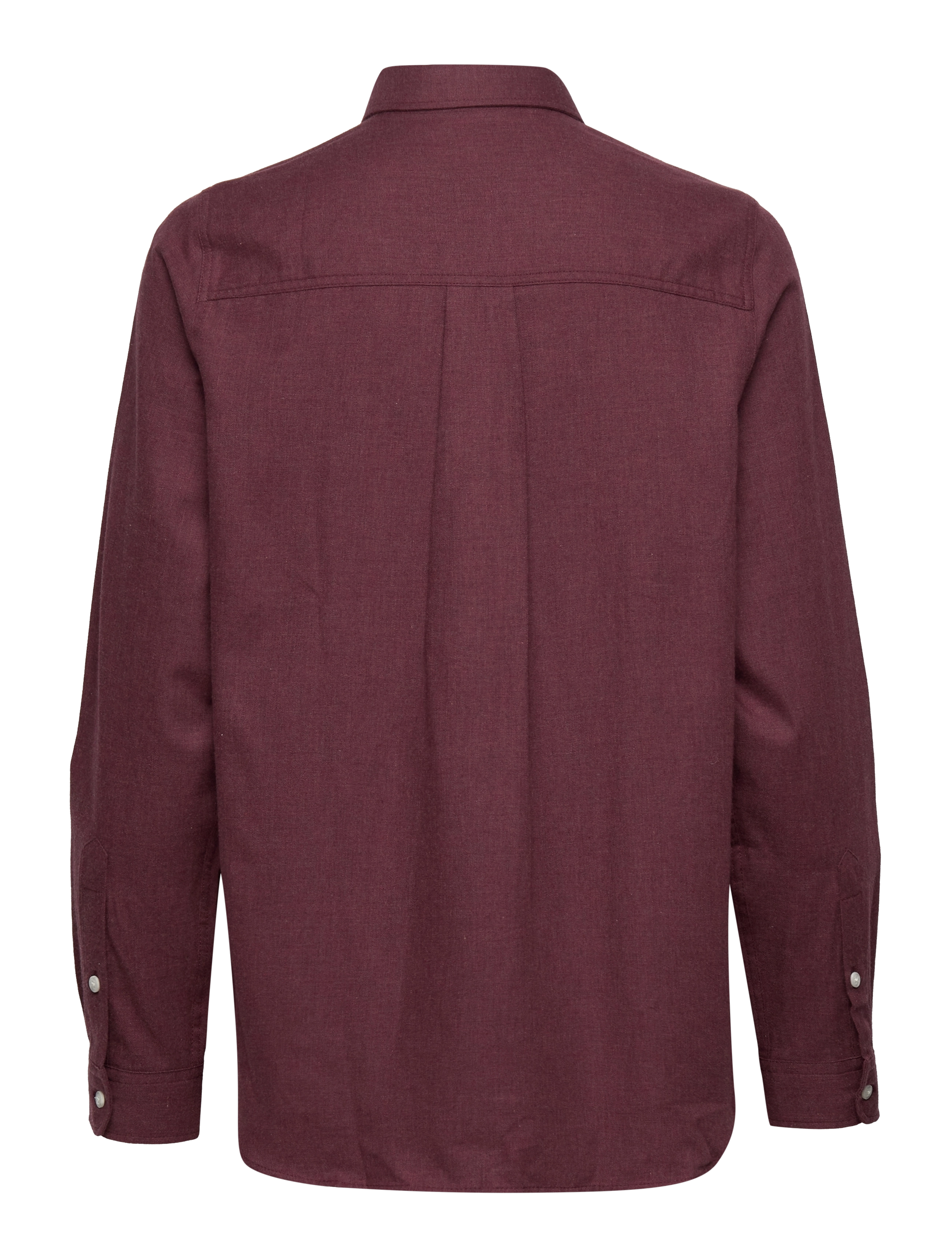 Lexington Clothing - Isa Organic Cotton Light Flannel Shirt - dark red melange - 1