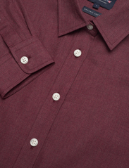 Lexington Clothing - Isa Organic Cotton Light Flannel Shirt - pitkähihaiset paidat - dark red melange - 5