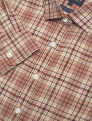 Lexington Clothing - Isa Organic Cotton Flannel Shirt - langärmlige hemden - beige/dark red check - 5