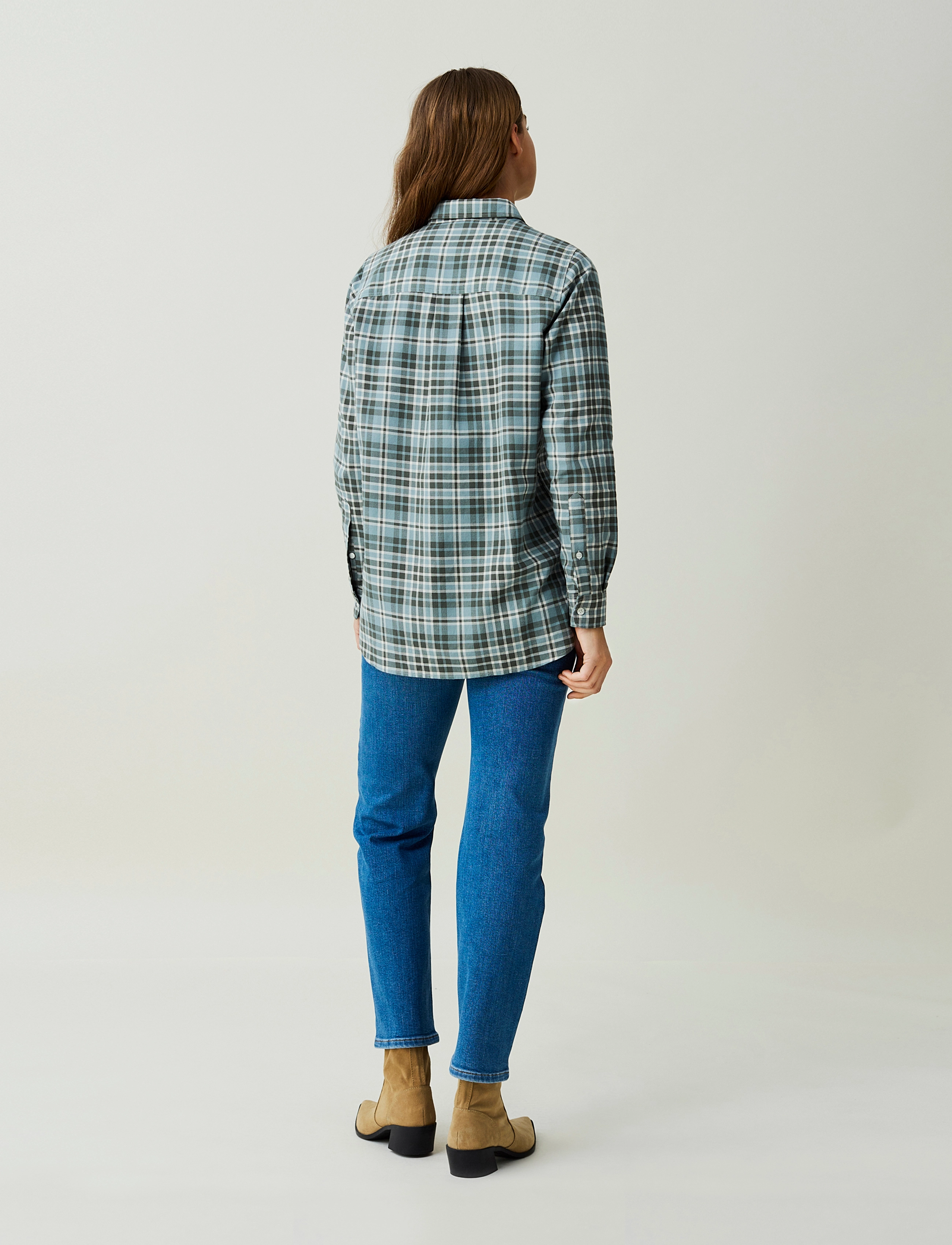 Lexington Clothing - Isa Organic Cotton Flannel Shirt - green/white check - 3