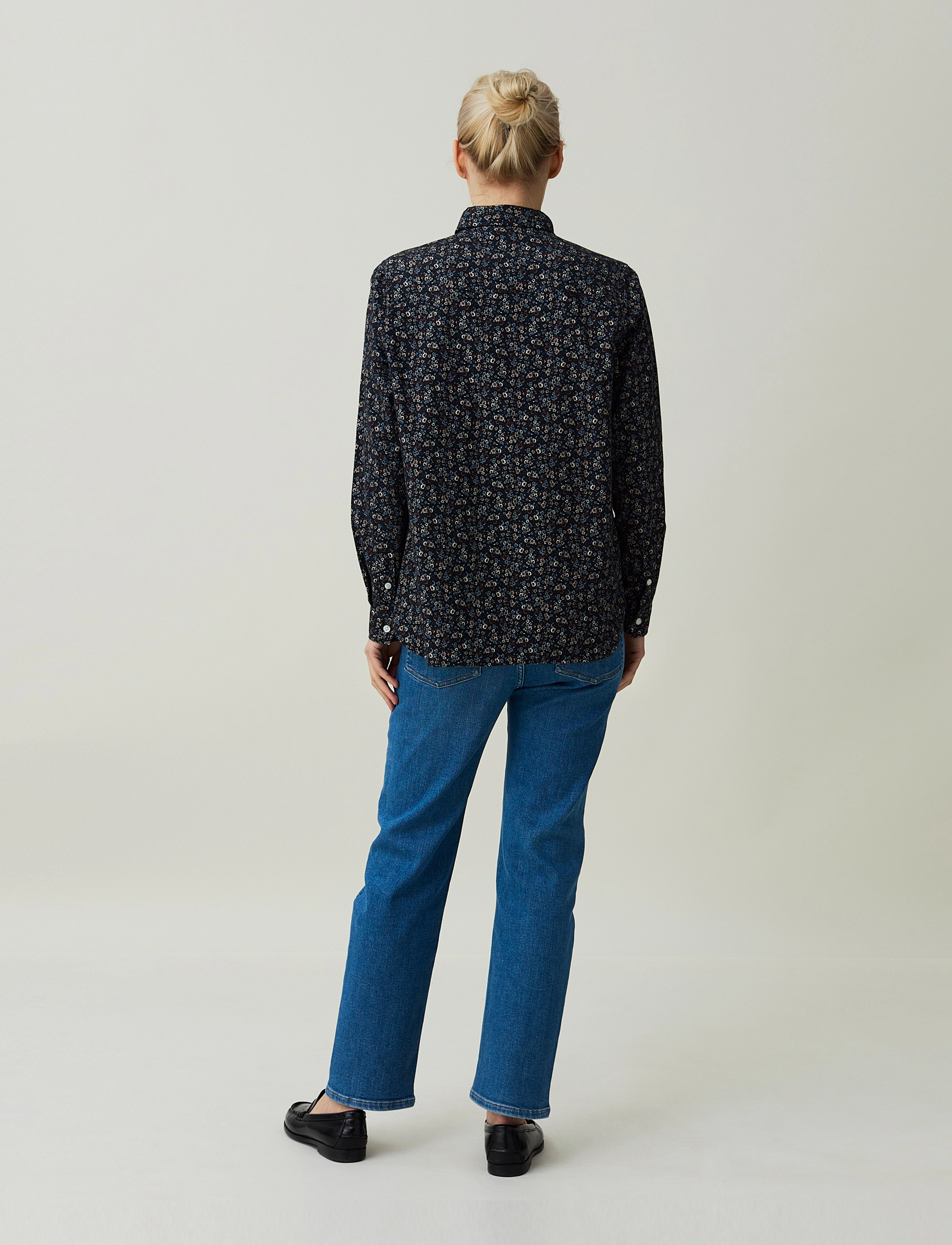Lexington Clothing - Sanna Organic Cotton Printed Flannel Shirt - flower print - 3